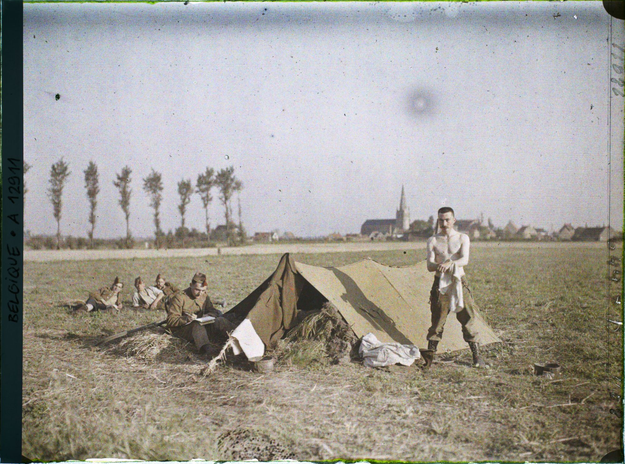 Image représentant Belgique, près Bulscamp, Campement Belge près Buscamp