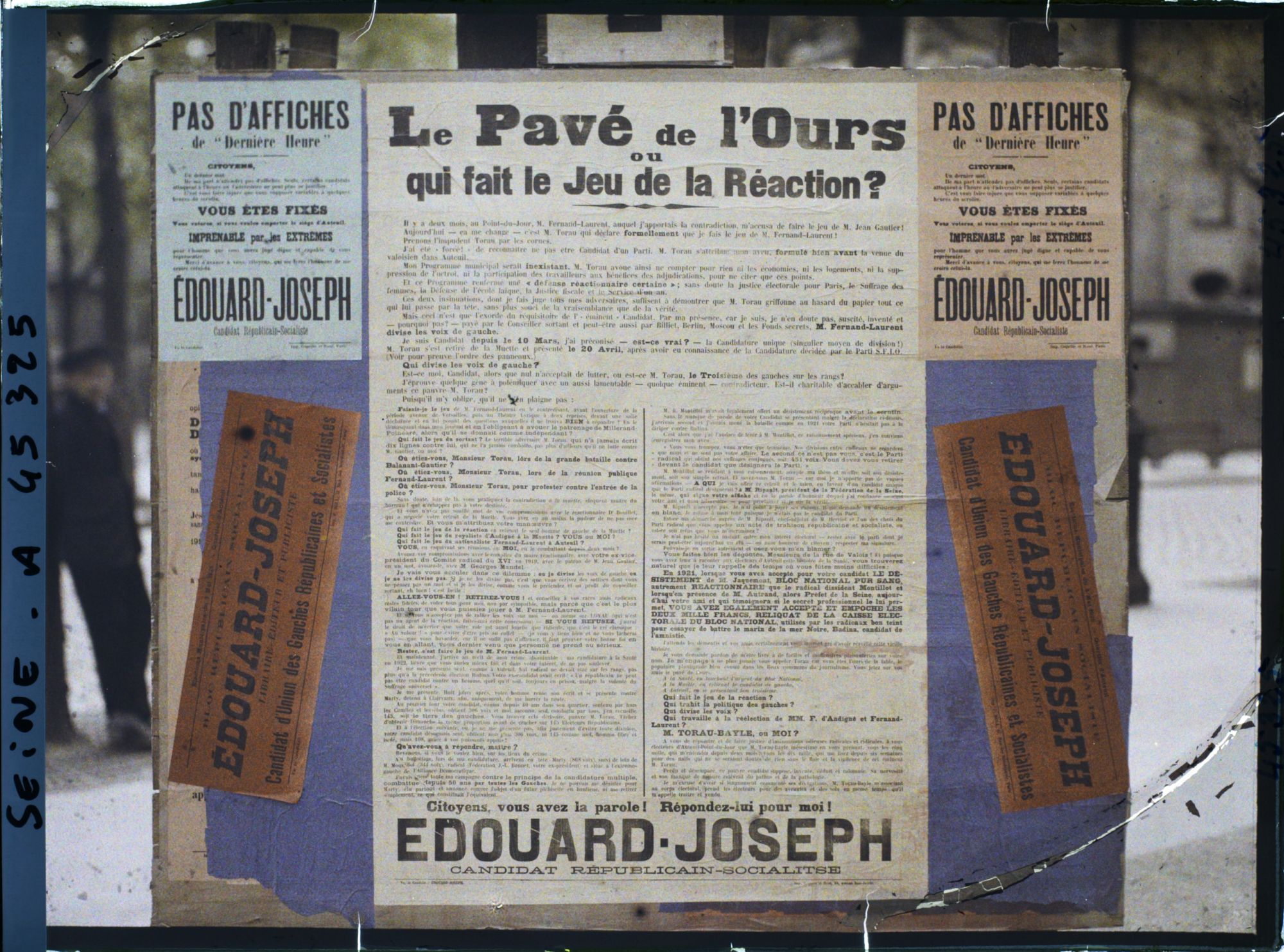 Image représentant Affiche pour les élections municipales, Edouard Joseph