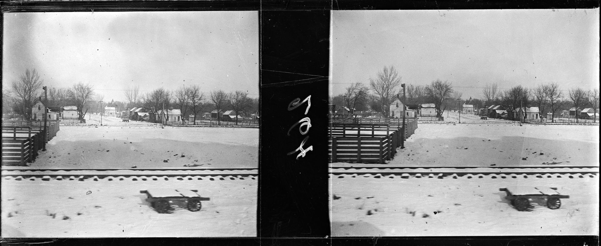 Image représentant Paysage enneigé vu du train