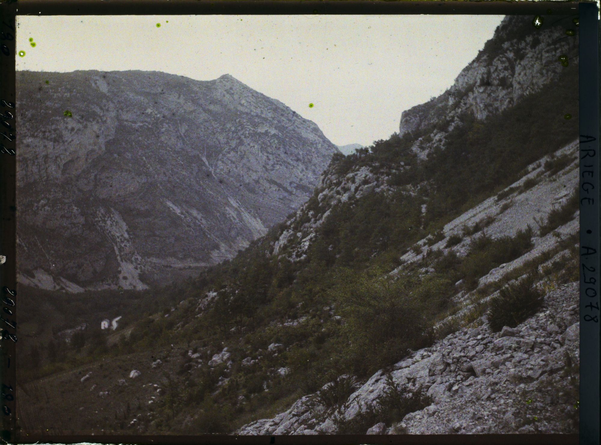 Image représentant Grotte de Niaux : vue prise de l'entrée de la commune