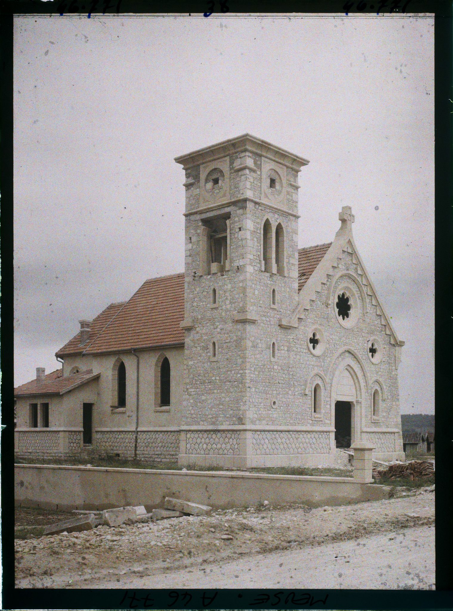 Image représentant France, Boureuilles Meuse (140h), Reconstruction de l'Eglise