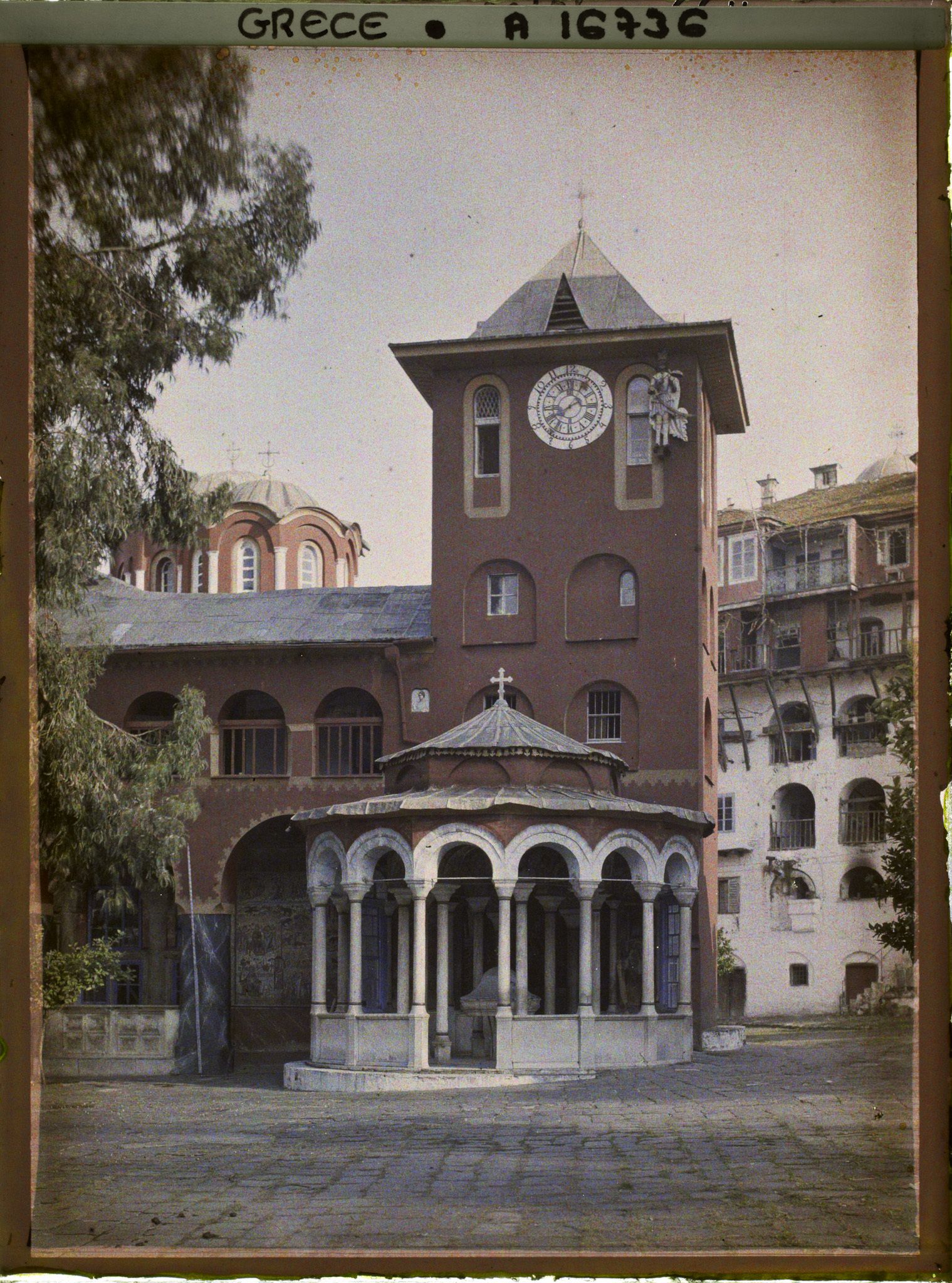 Image représentant Turquie, Mont Athos, Vatopédi, Tour de l'Horloge