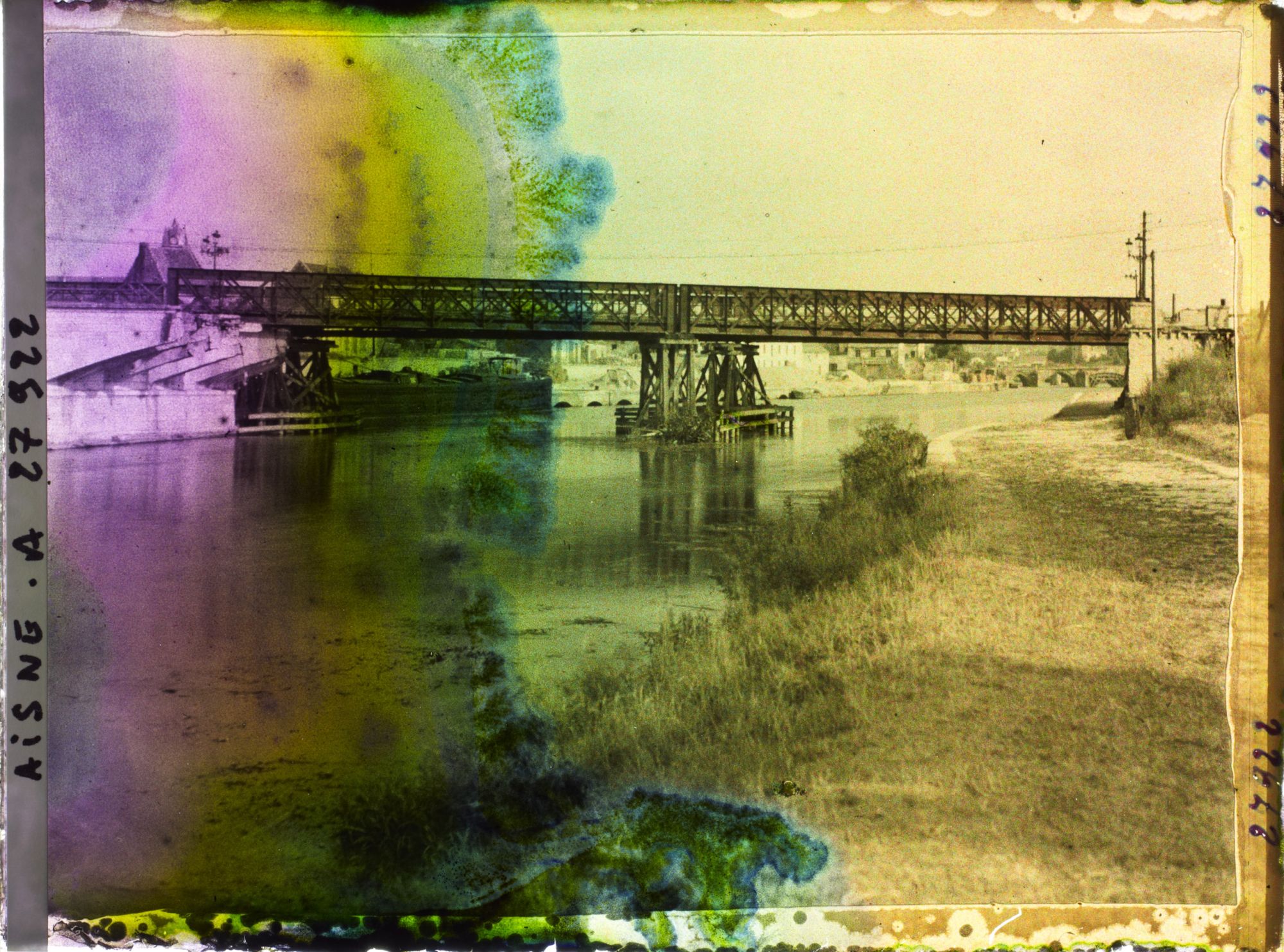 Image représentant France, Soissons, Le Pont du Chin de fer de l'Aisne rétabli