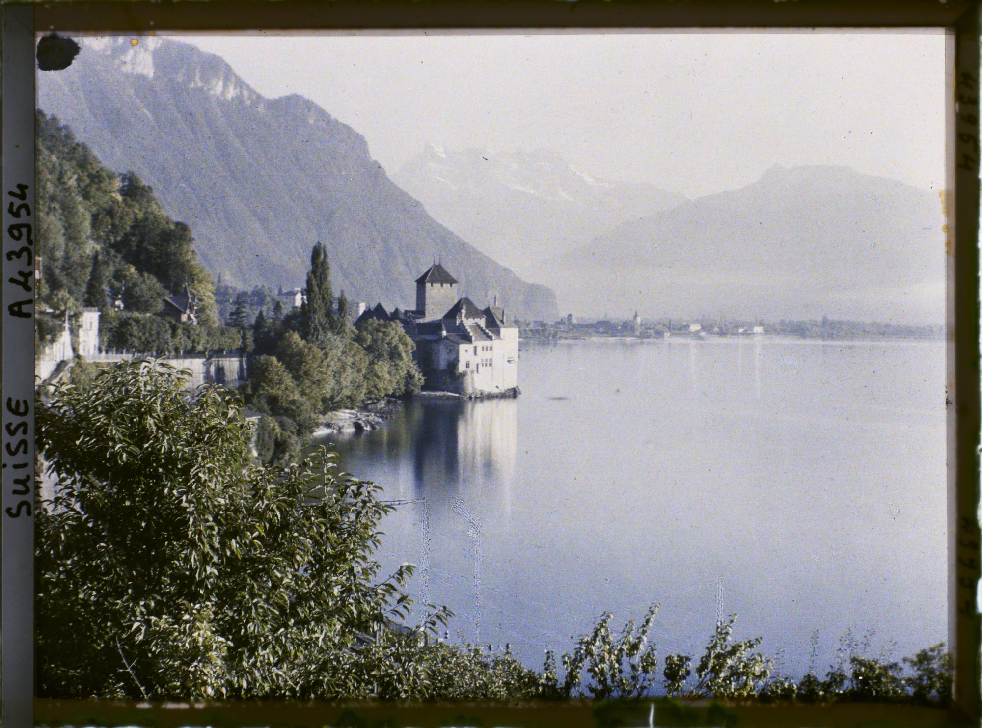 Image représentant Le château de Chillon, le Léman et les Dents du Midi