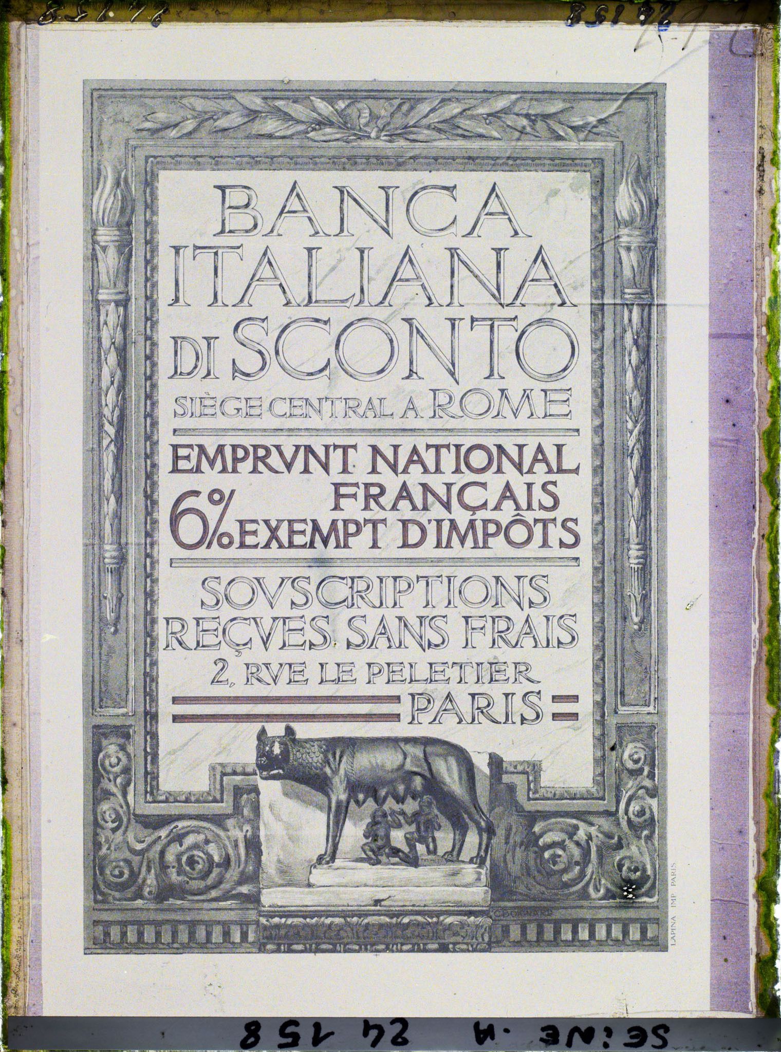 Image représentant Affiche de l'emprunt national de 1920, Banca Italiana di Sconto