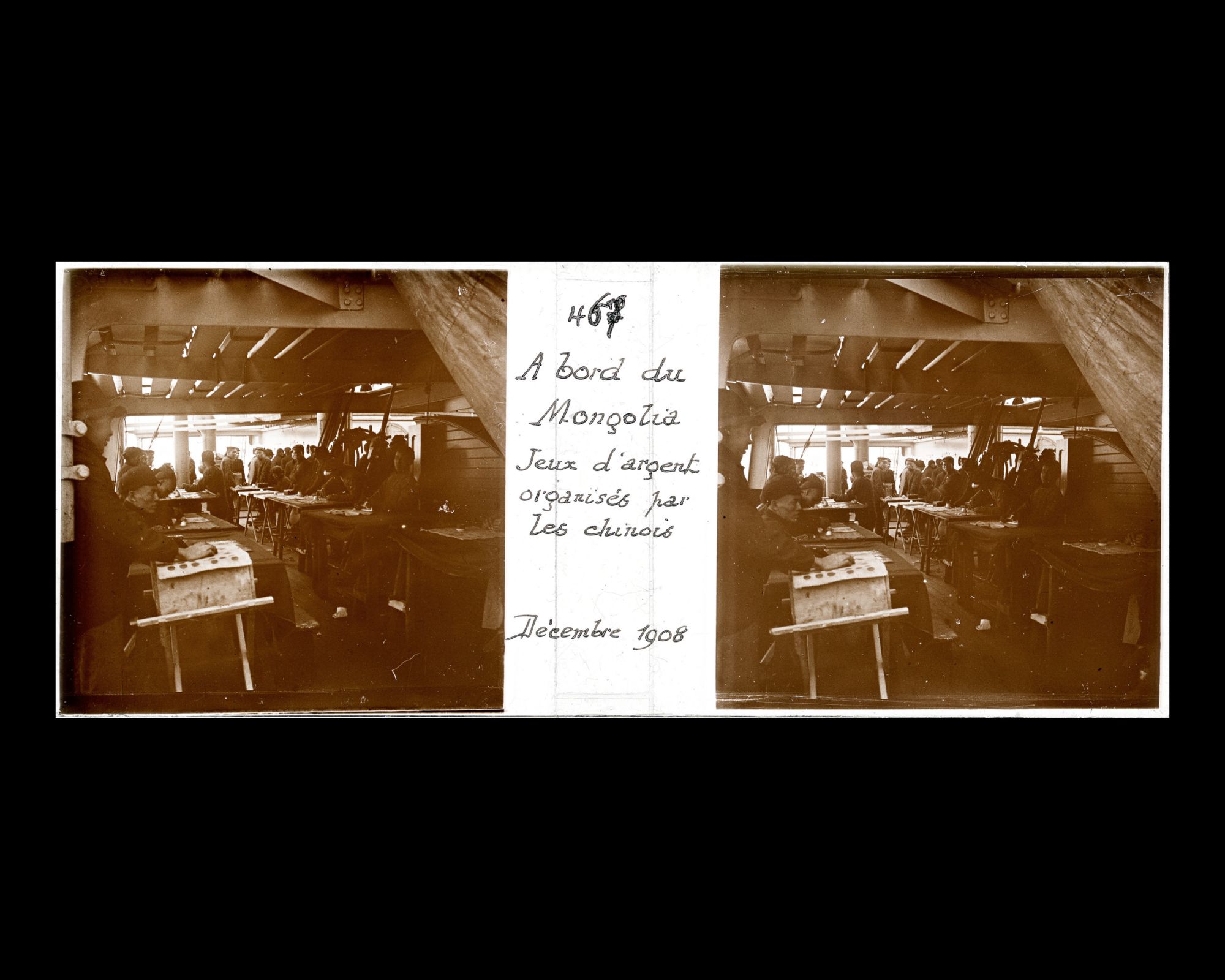 Image représentant Jeux d'argent organisés par les chinois pour les passagers des 3emes classes