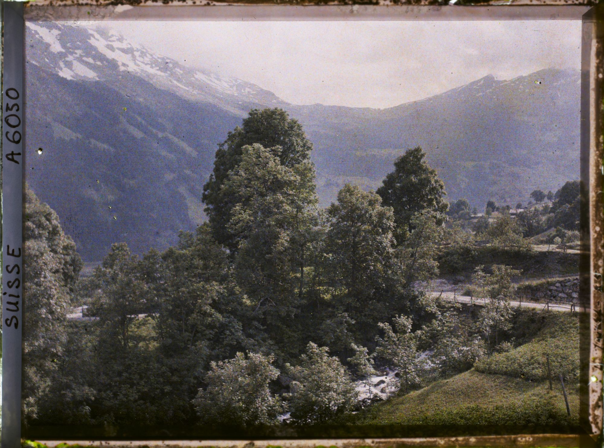 Image représentant La route de Rosenlaui depuis la vallée