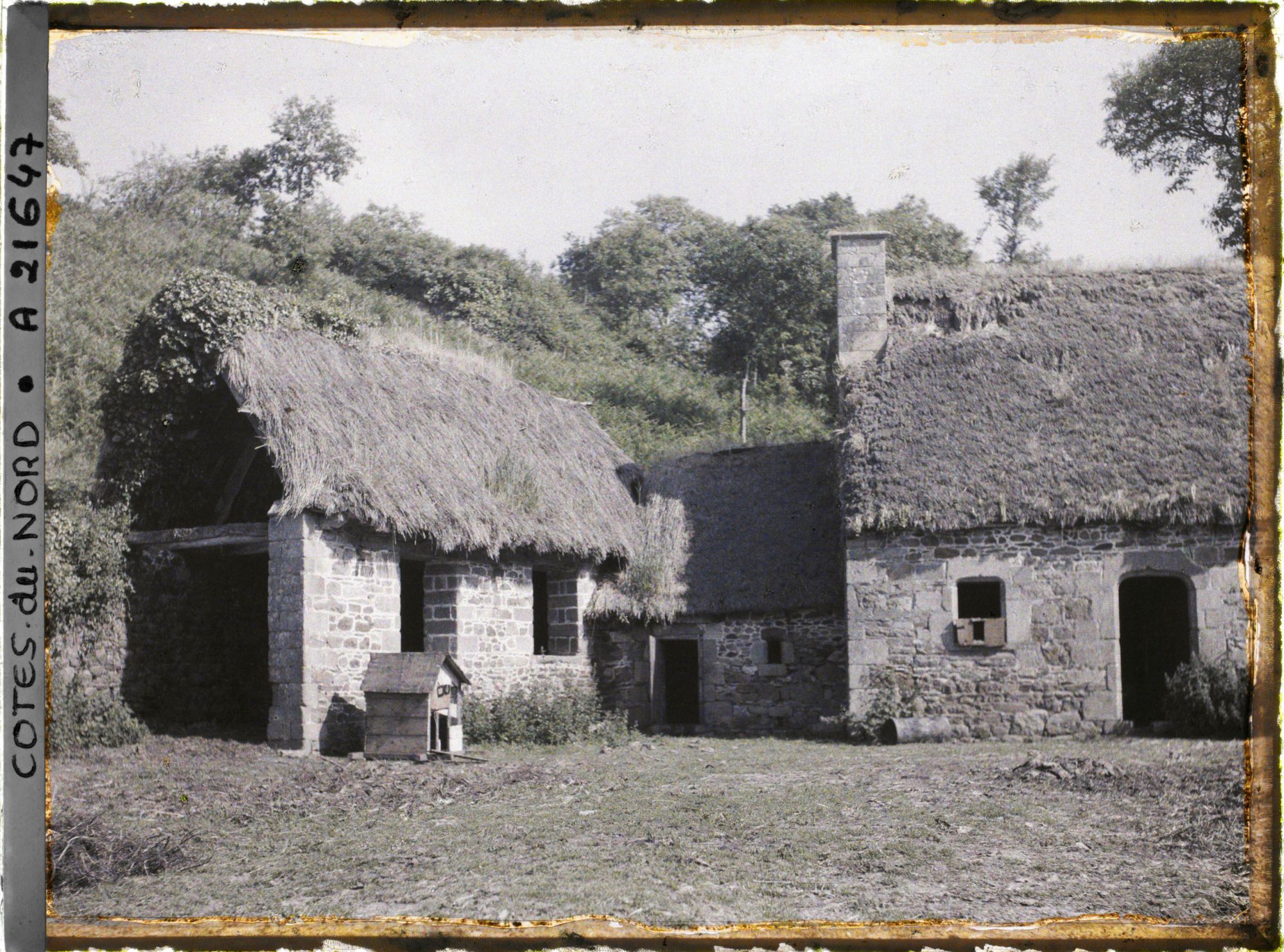 Image représentant Une ferme de Tréguier aux toits de chaume