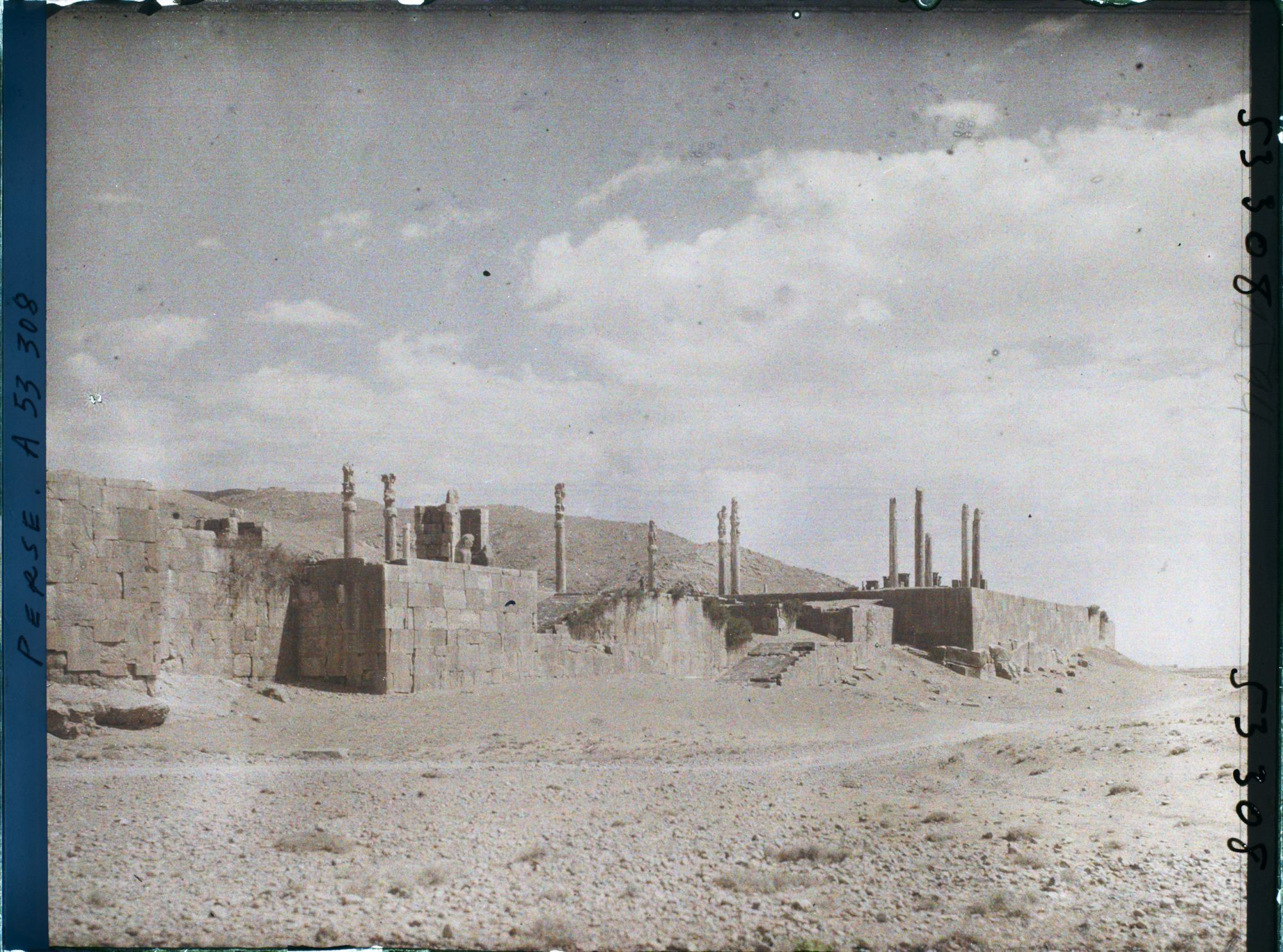 Image représentant Vue sur le double escalier monumental de la terrasse de l'Apadana