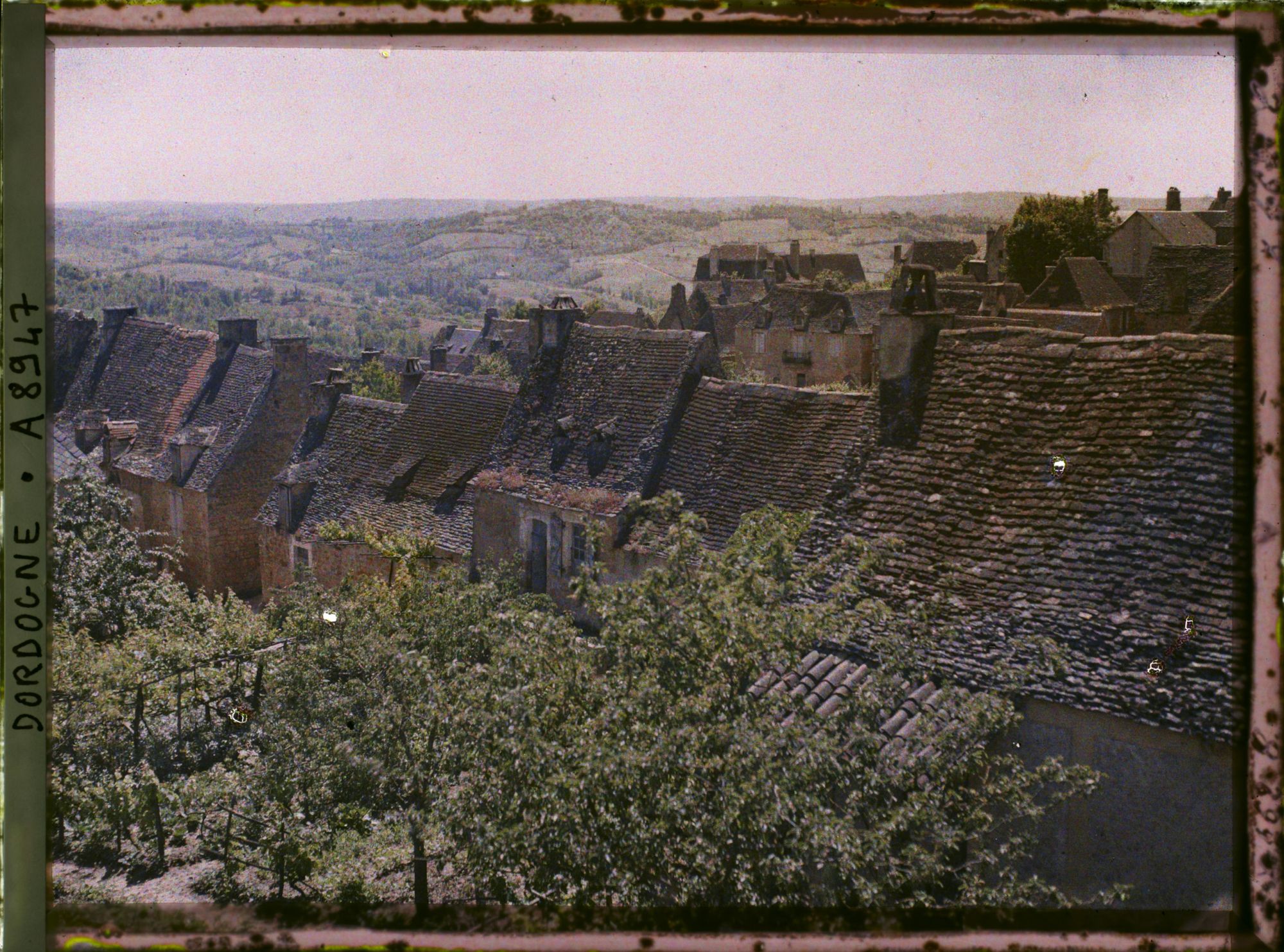 Image représentant France, Domme, Vu des toits de la Domme prise du haut de la porte des tours