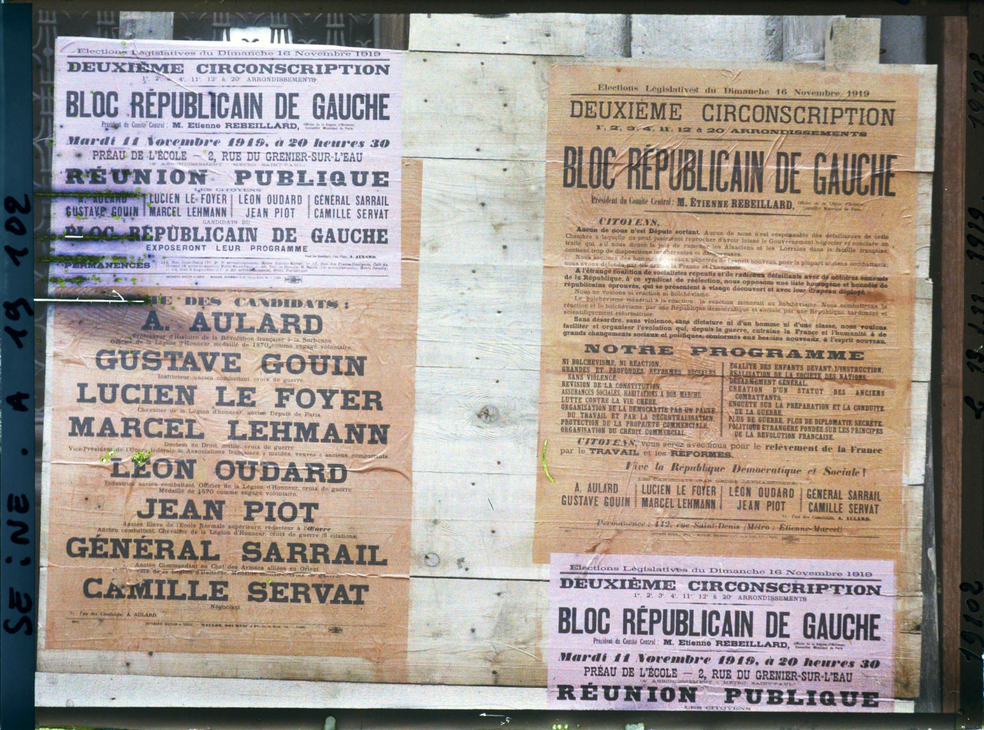 Image représentant Affiche du Bloc républicain de gauche pour les élections législatives de novembre 1919