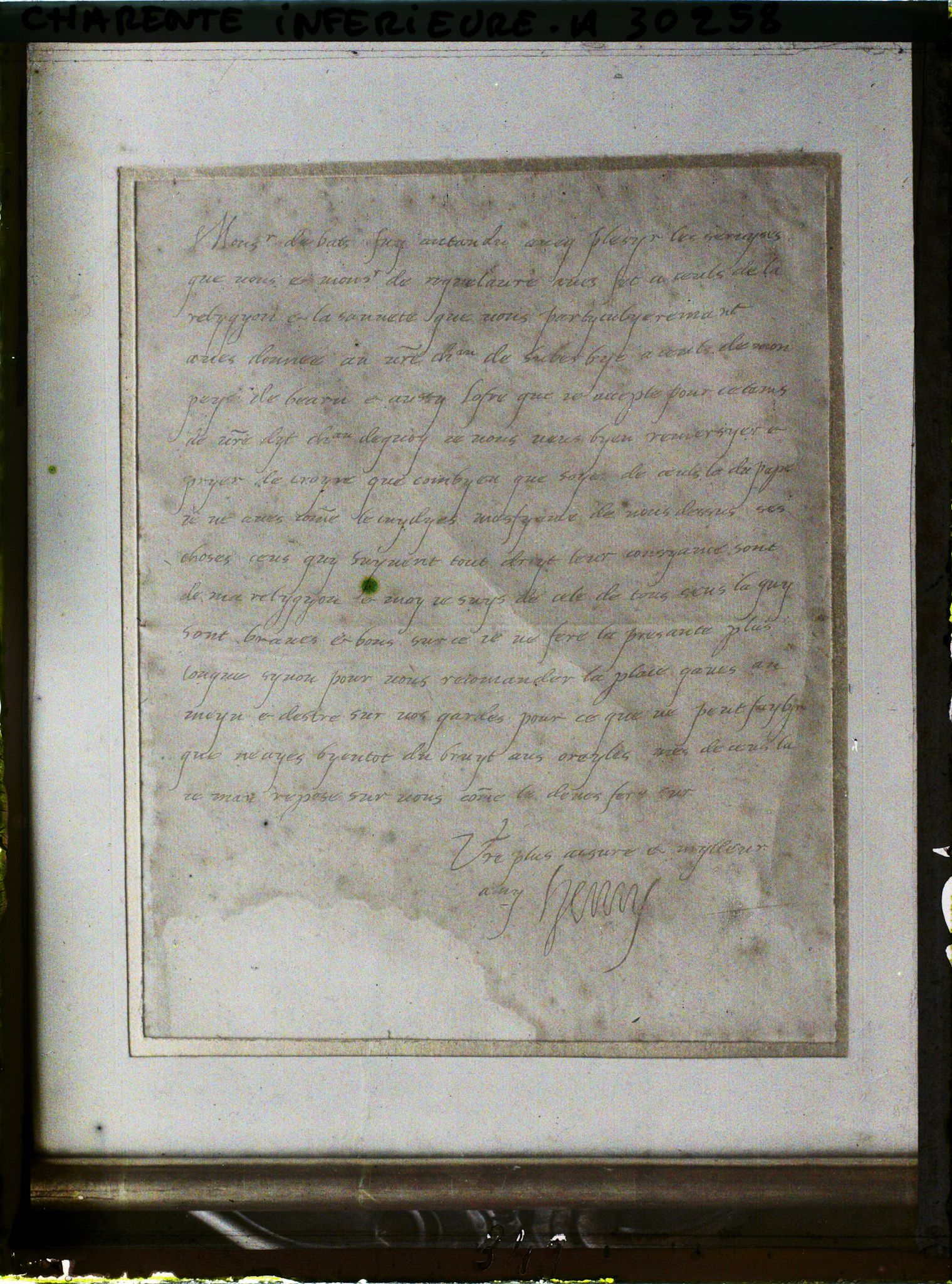 Image représentant France, La Rochelle, Lettre de Henri IV