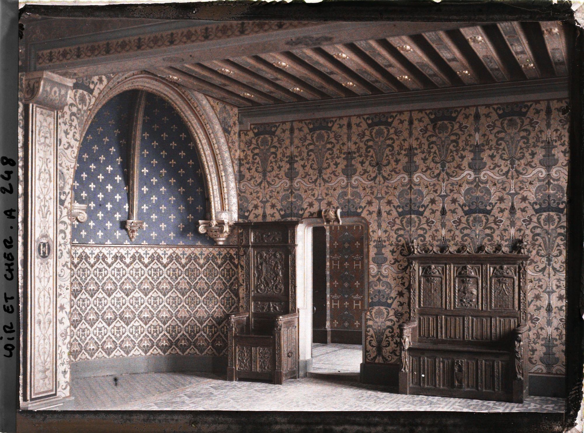Image représentant La chambre du roi Henri III dans les appartements royaux de l'aile François 1er du château