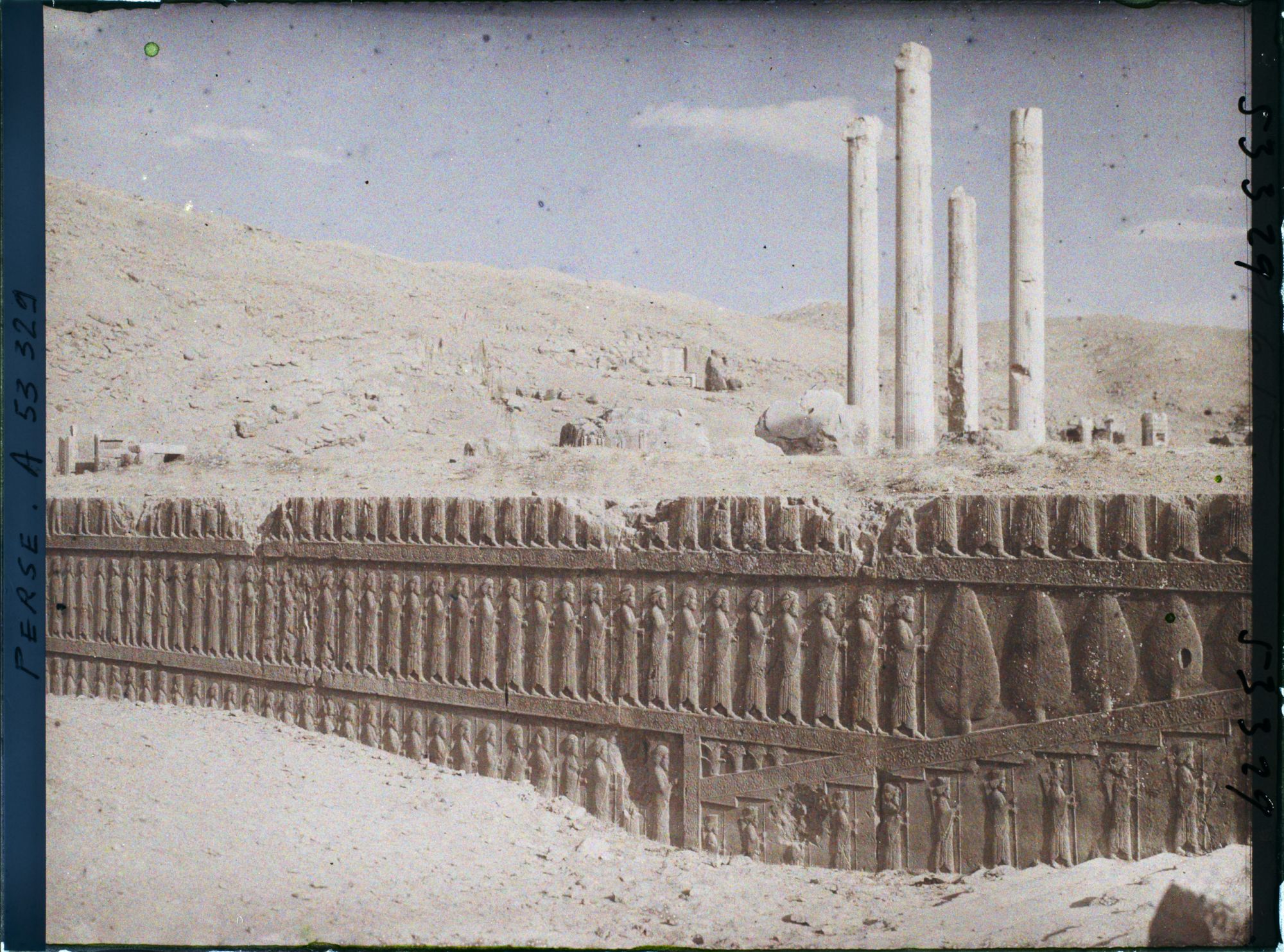Image représentant Escalier nord de l'Apadana, procession de gardes perses et mèdes