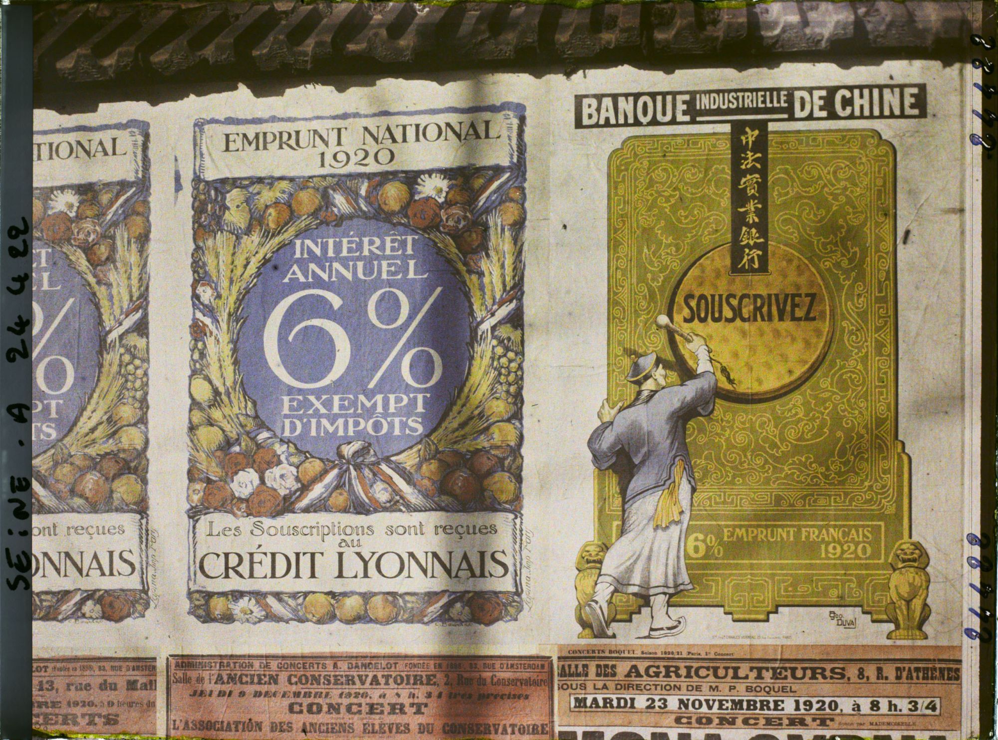 Image représentant Affiches pour l'emprunt national de 1920, Crédit Lyonnais et Banque industrielle de Chine