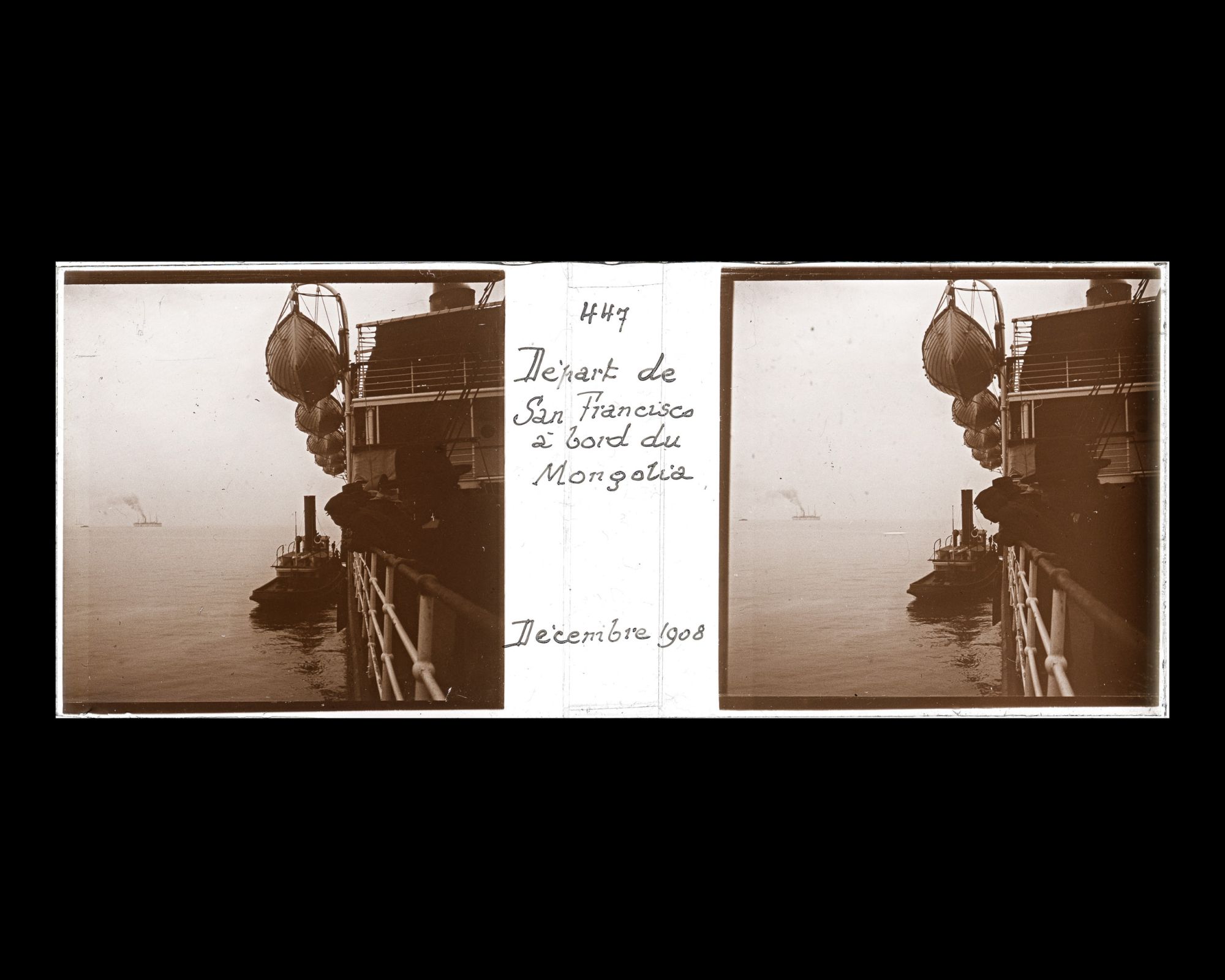 Image représentant La baie, vue prise du Mongolia au moment du départ