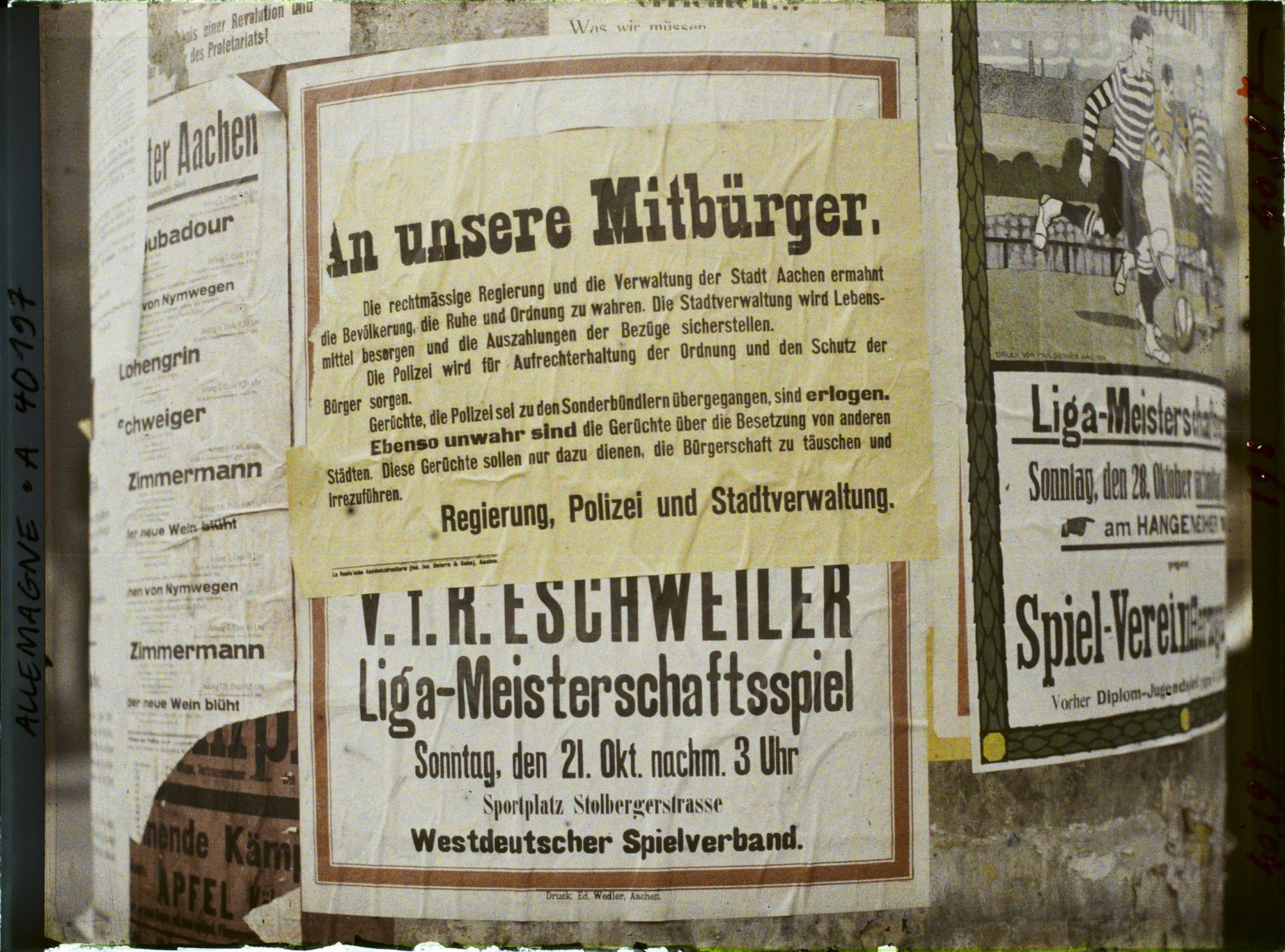 Image représentant Prusse, Aix-la-Chapelle, Affiche de police