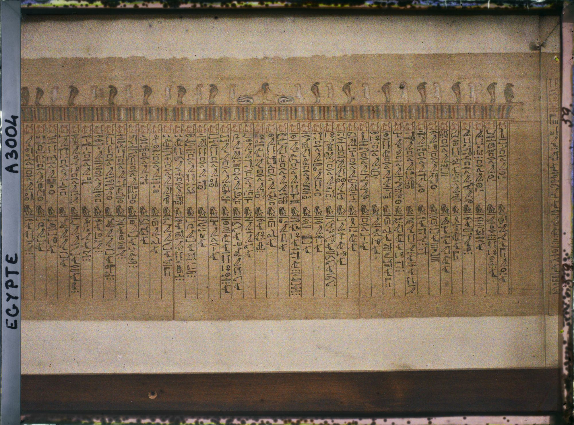 Image représentant Papyrus du Livre des morts dans une vitrine du musée égyptien