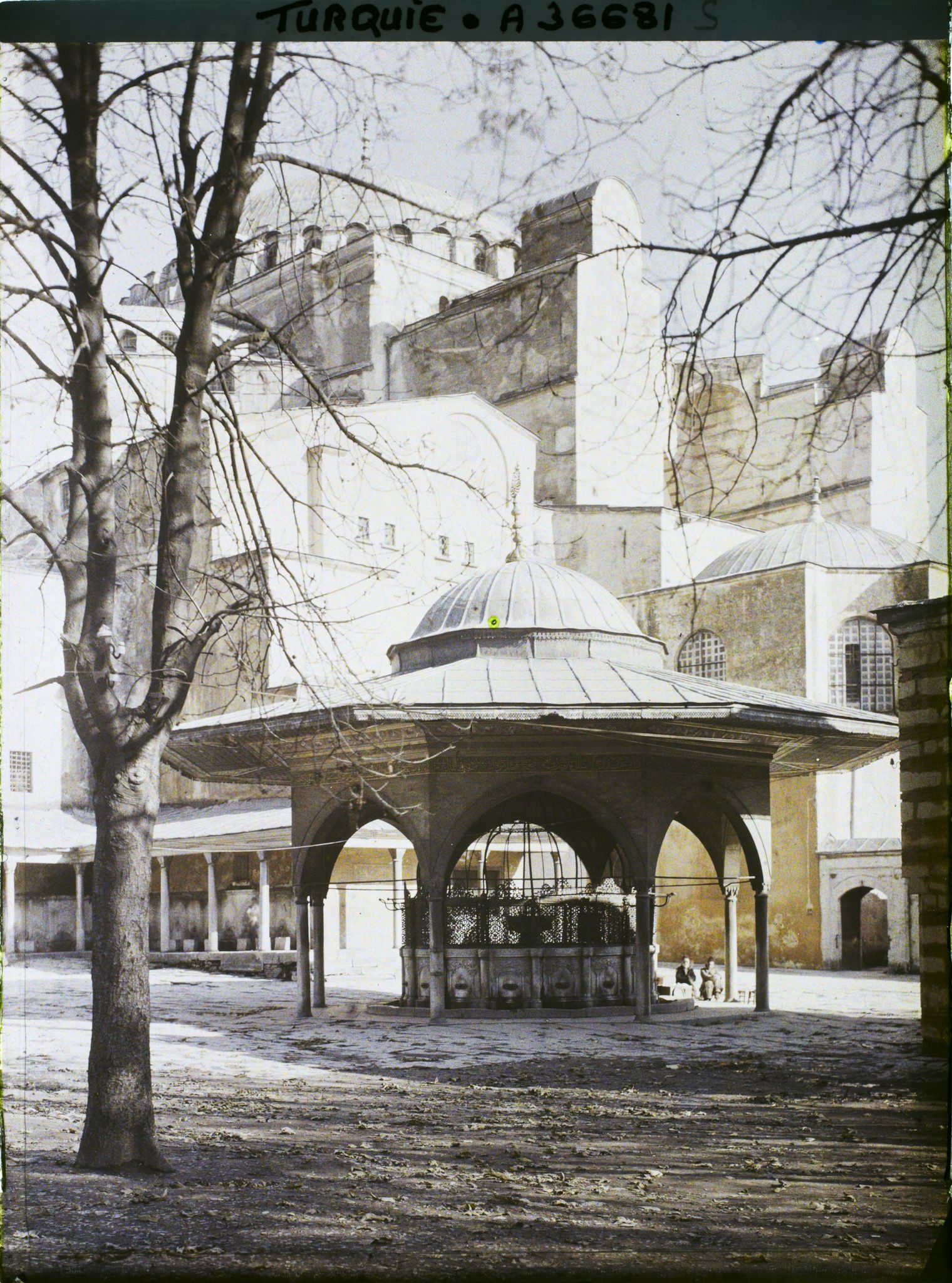 Image représentant Turquie, Constantinople, Mosquée Ste Sophie: fontaine des Ablutions