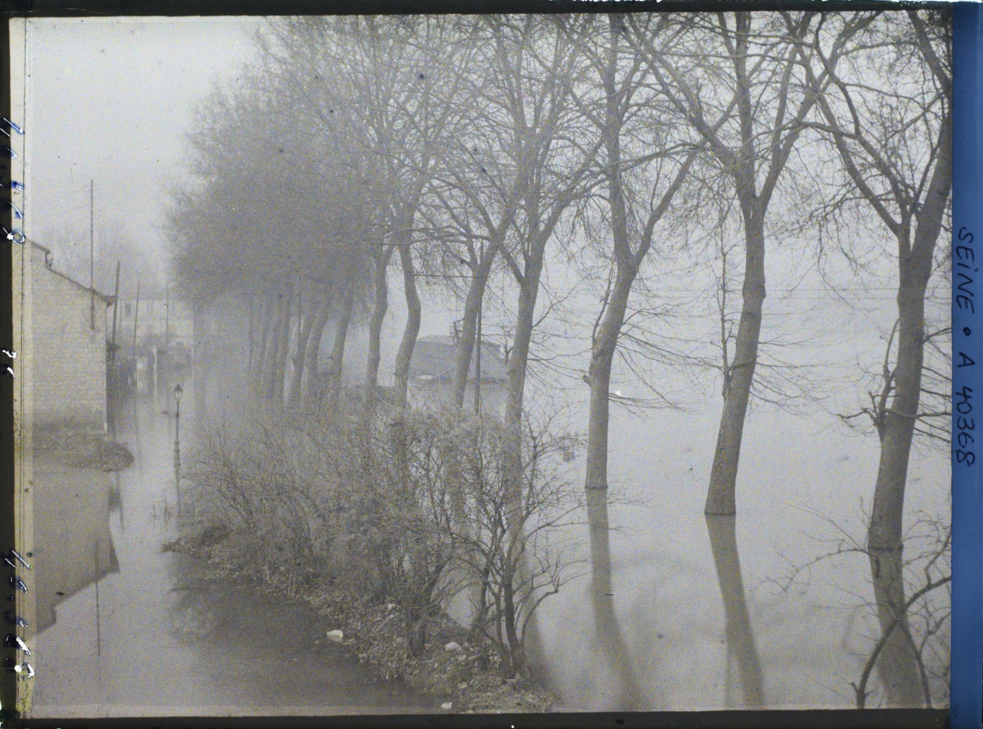 Image représentant La Seine en crue (à Boulogne-Billancourt?)