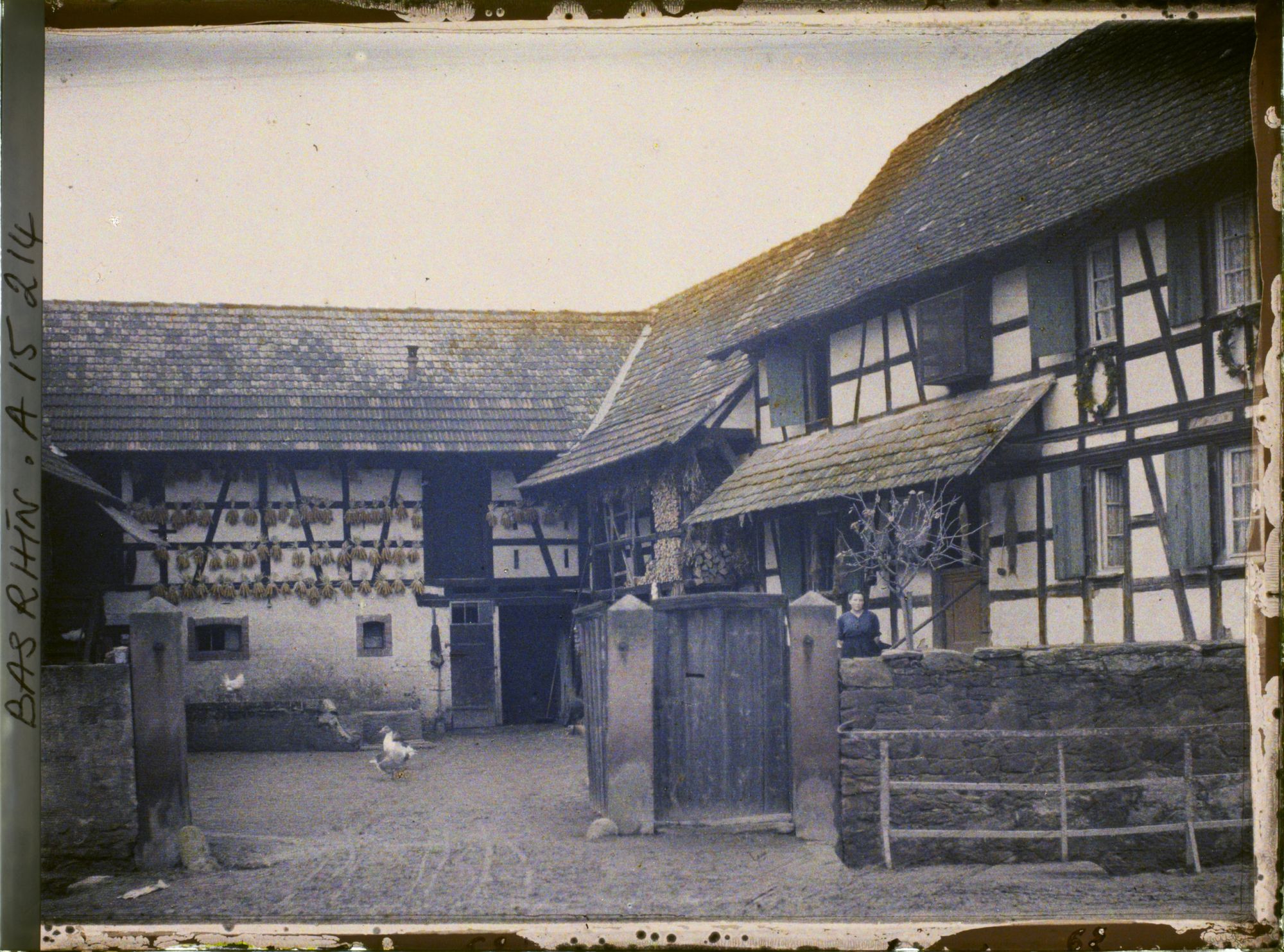 Image représentant France Alsace, Strasbourg, Enzheim : La Cour qui fait suite à la Maison