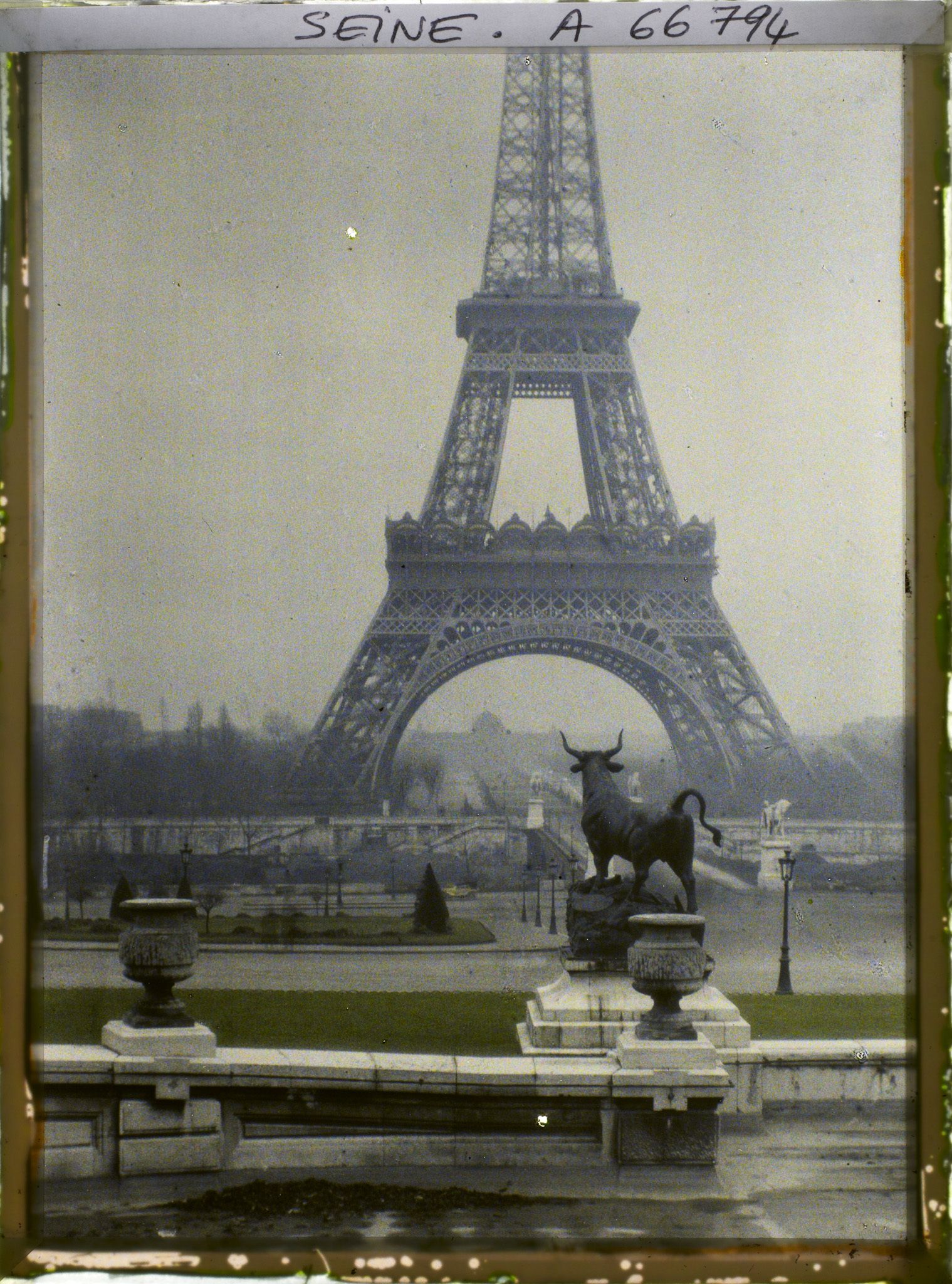 Image représentant La tour Eiffel vue depuis la Trocadéro