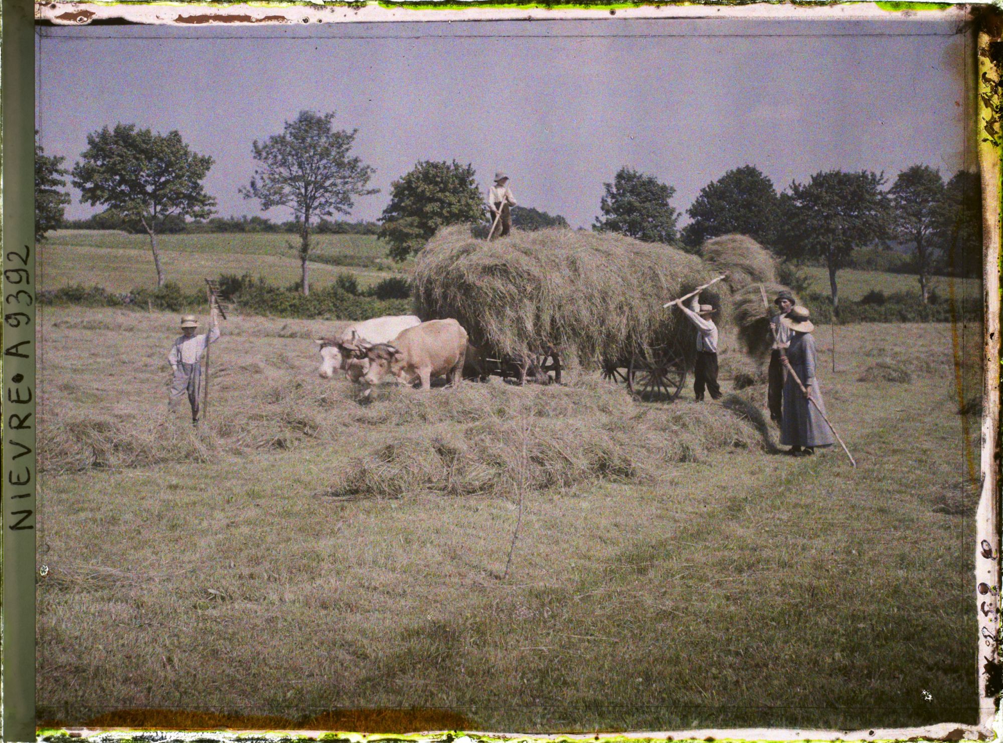 Image représentant Le chargement d'un char de foin