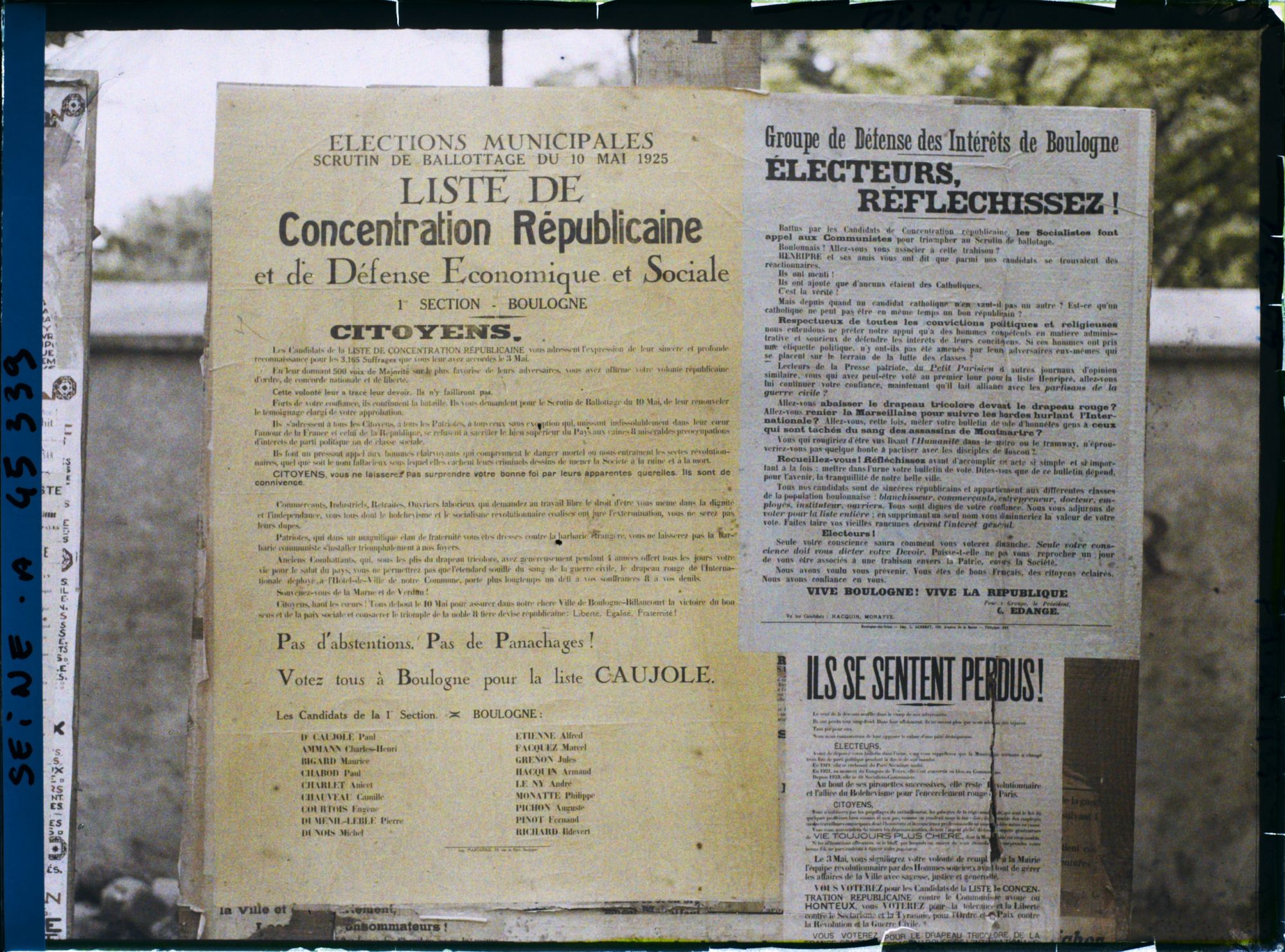 Image représentant Affiche pour les élections municipales, Concentration Républicaine