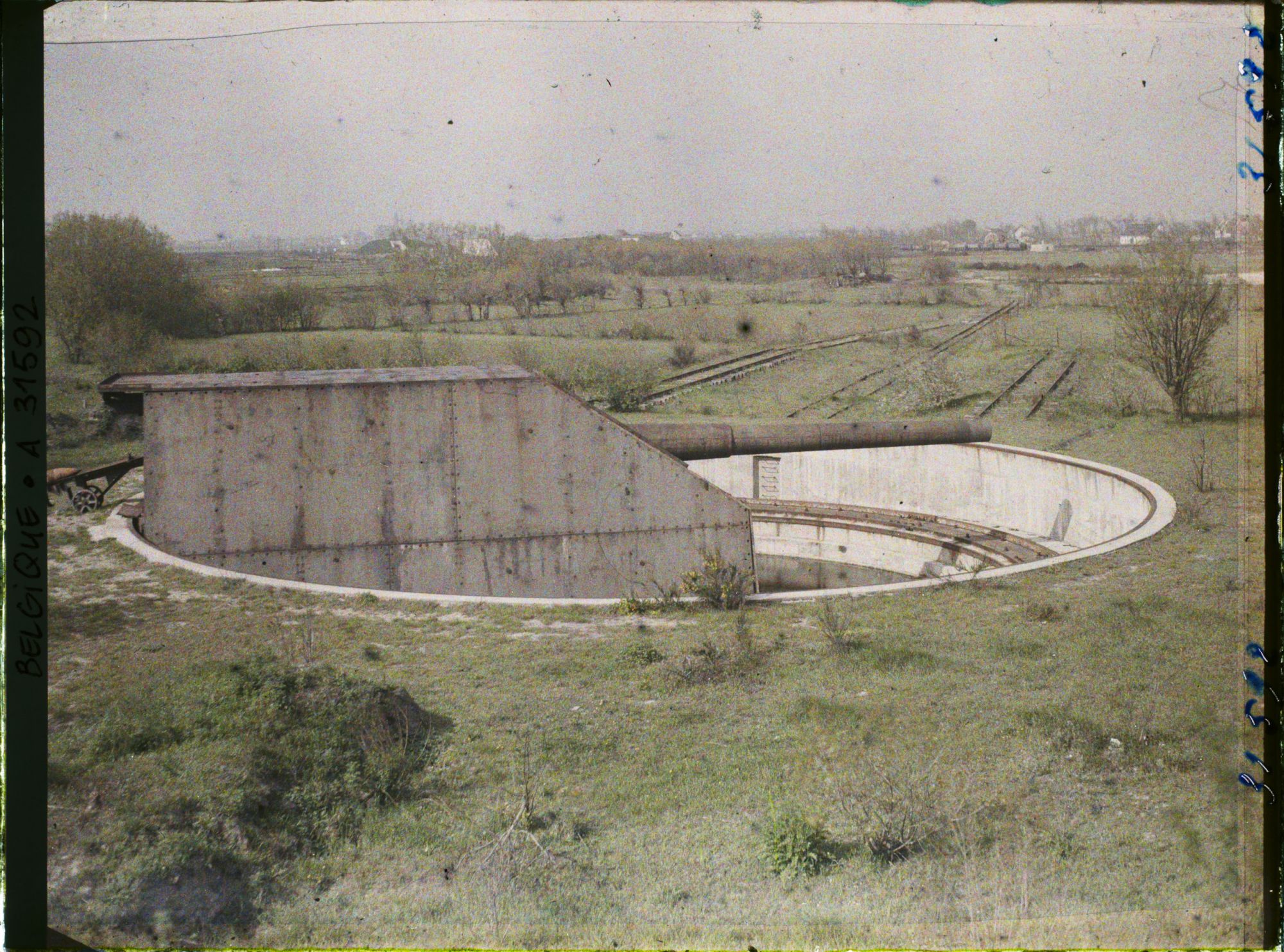 Image représentant Belgique, Ostende, Batterie Deutschland, pièce blindée de 380