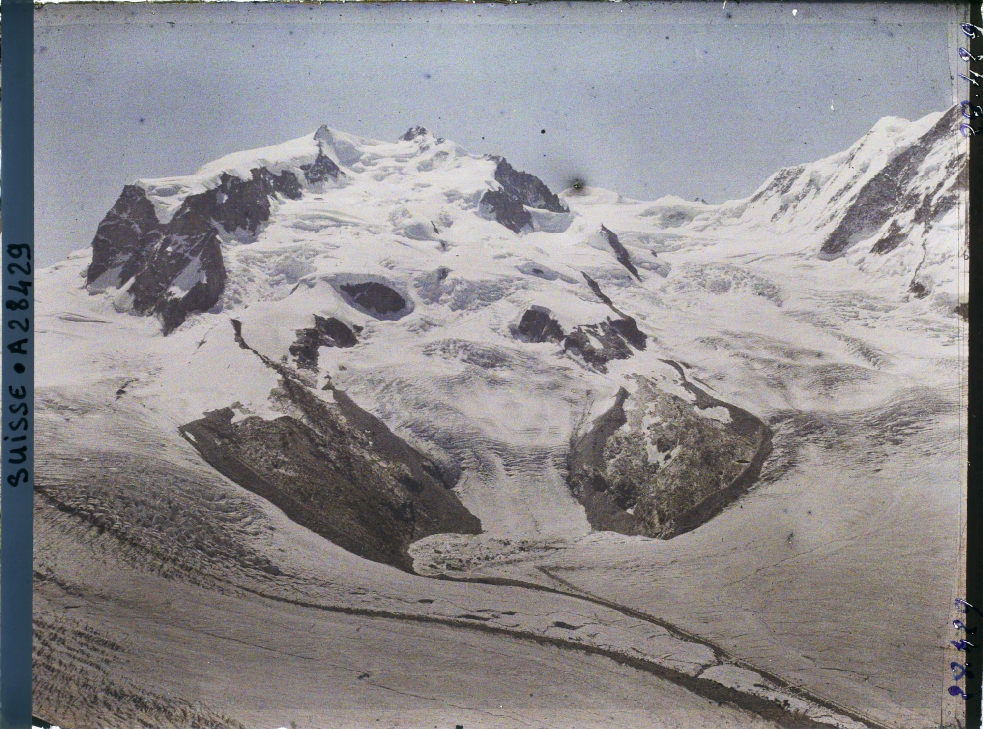 Image représentant Le mont Rose et le glacier du Gorner depuis le Gornergrat