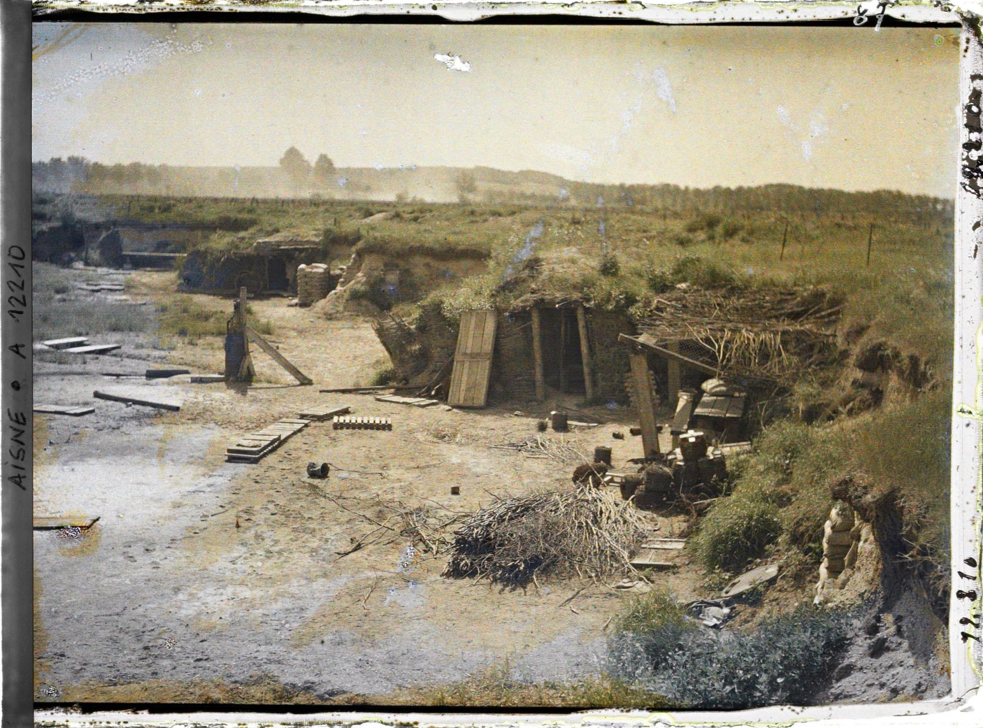 Image représentant La tranchée de la Maison-Rouge à côté de Soissons, occupée en 1915 lors de la première bataille de l'Aisne