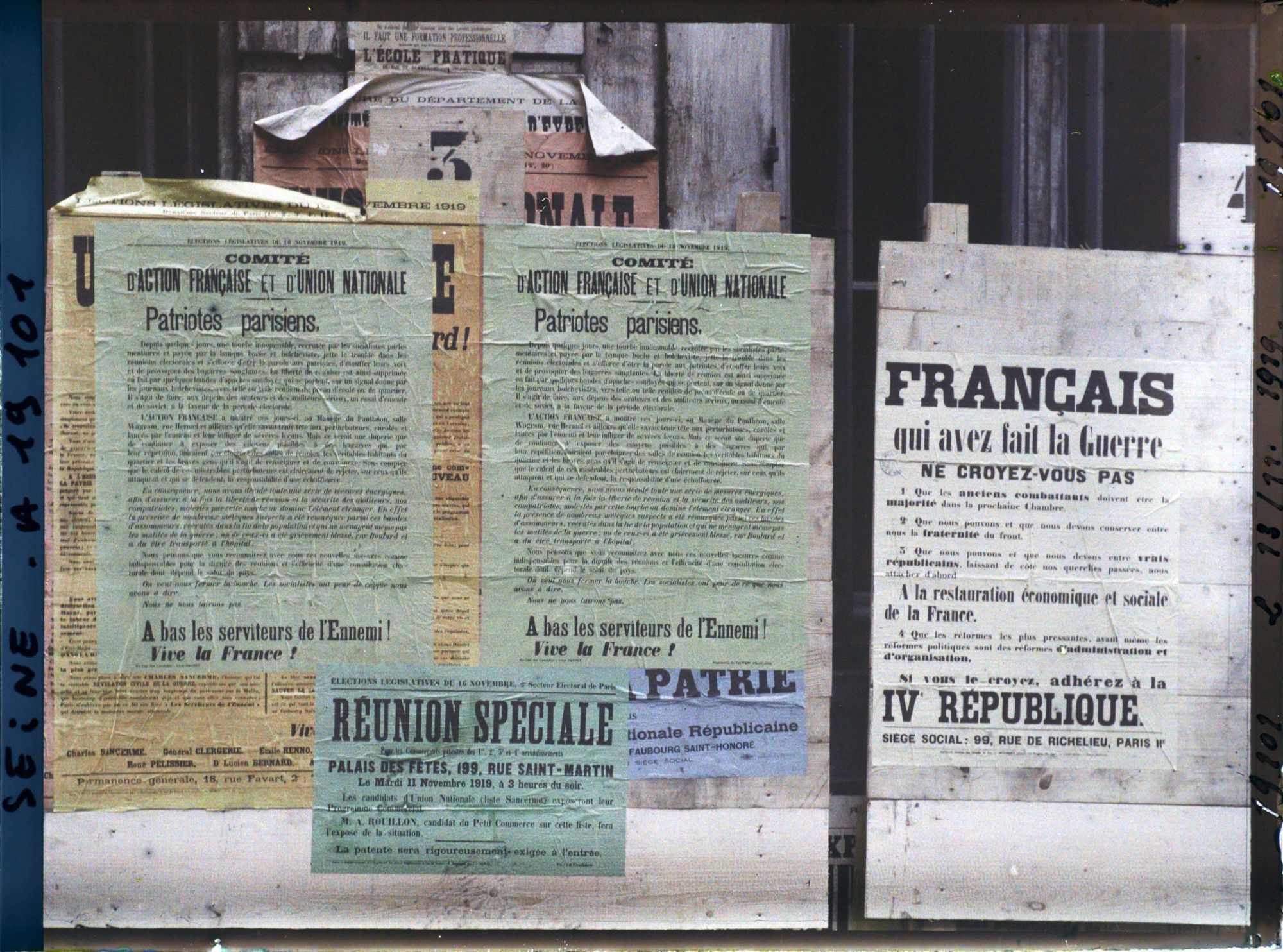 Image représentant Affiches pour les élections législatives de novembre 1919