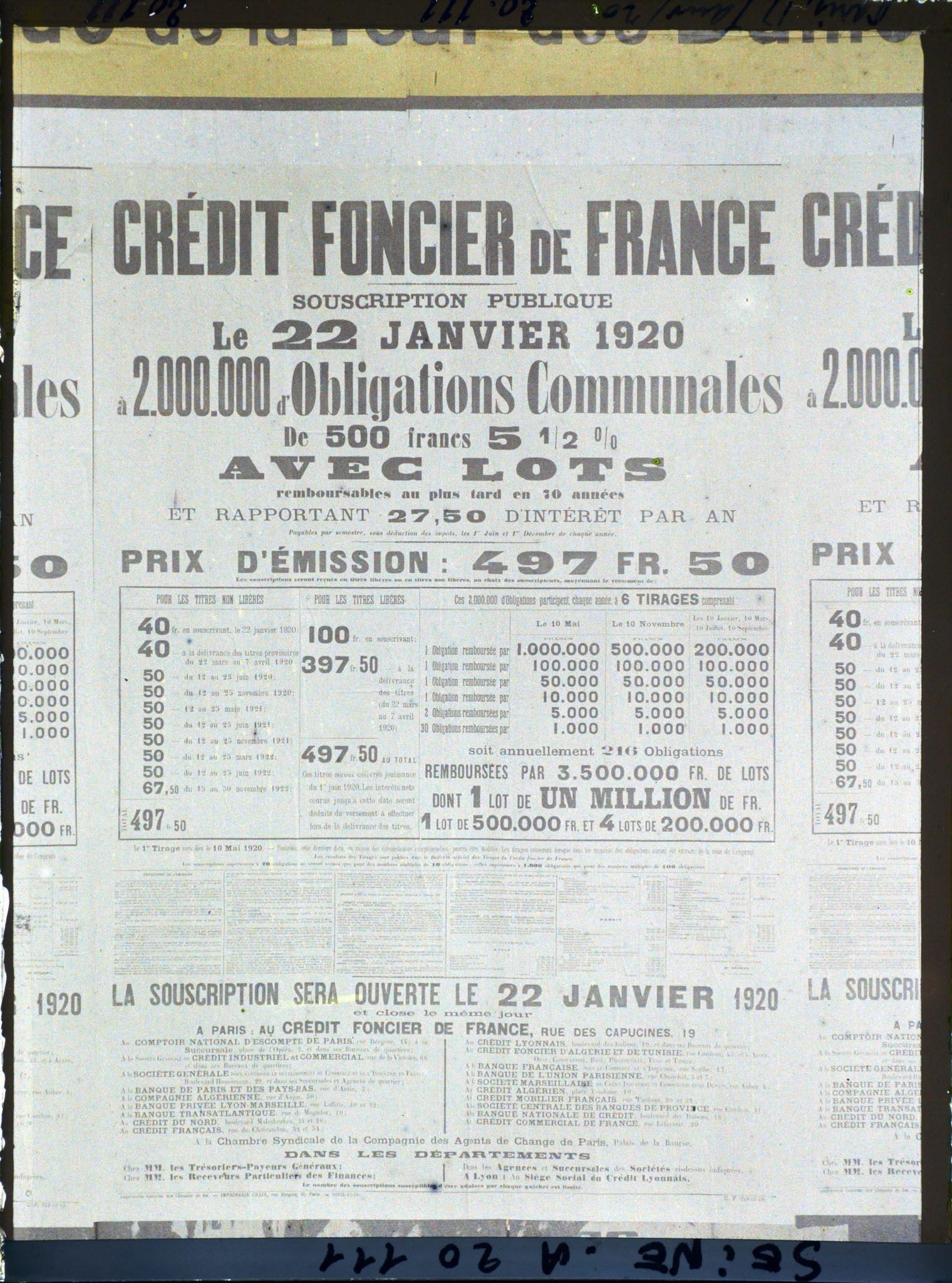 Image représentant Affiche du Crédit Foncier de France