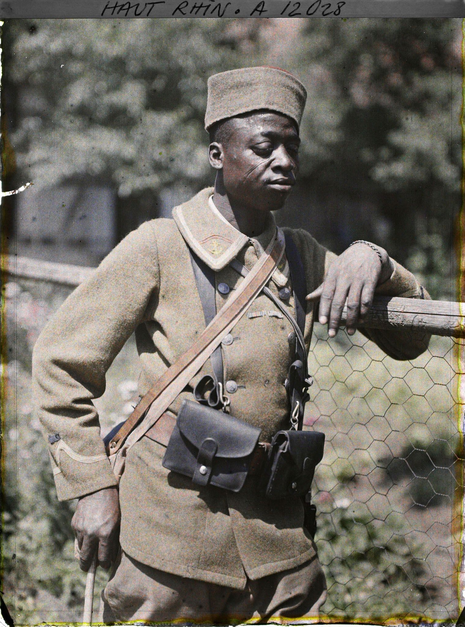Image représentant Dia Bagon (Sénégalais. race Bombaro [bambara]) classe 1912 - à Montreux Vieux