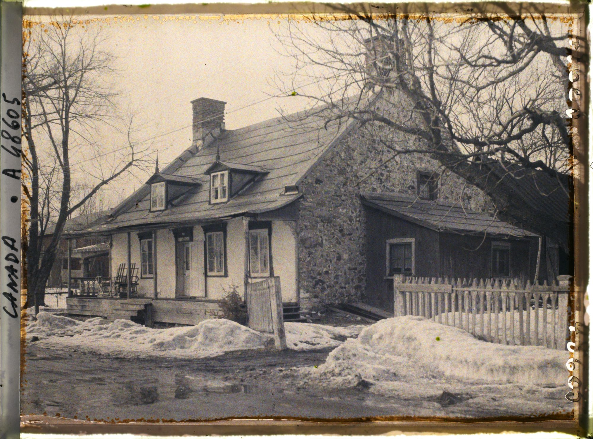 Image représentant Canada, Lachine, Grange avec clochetons, maison François Xavier Bellanger