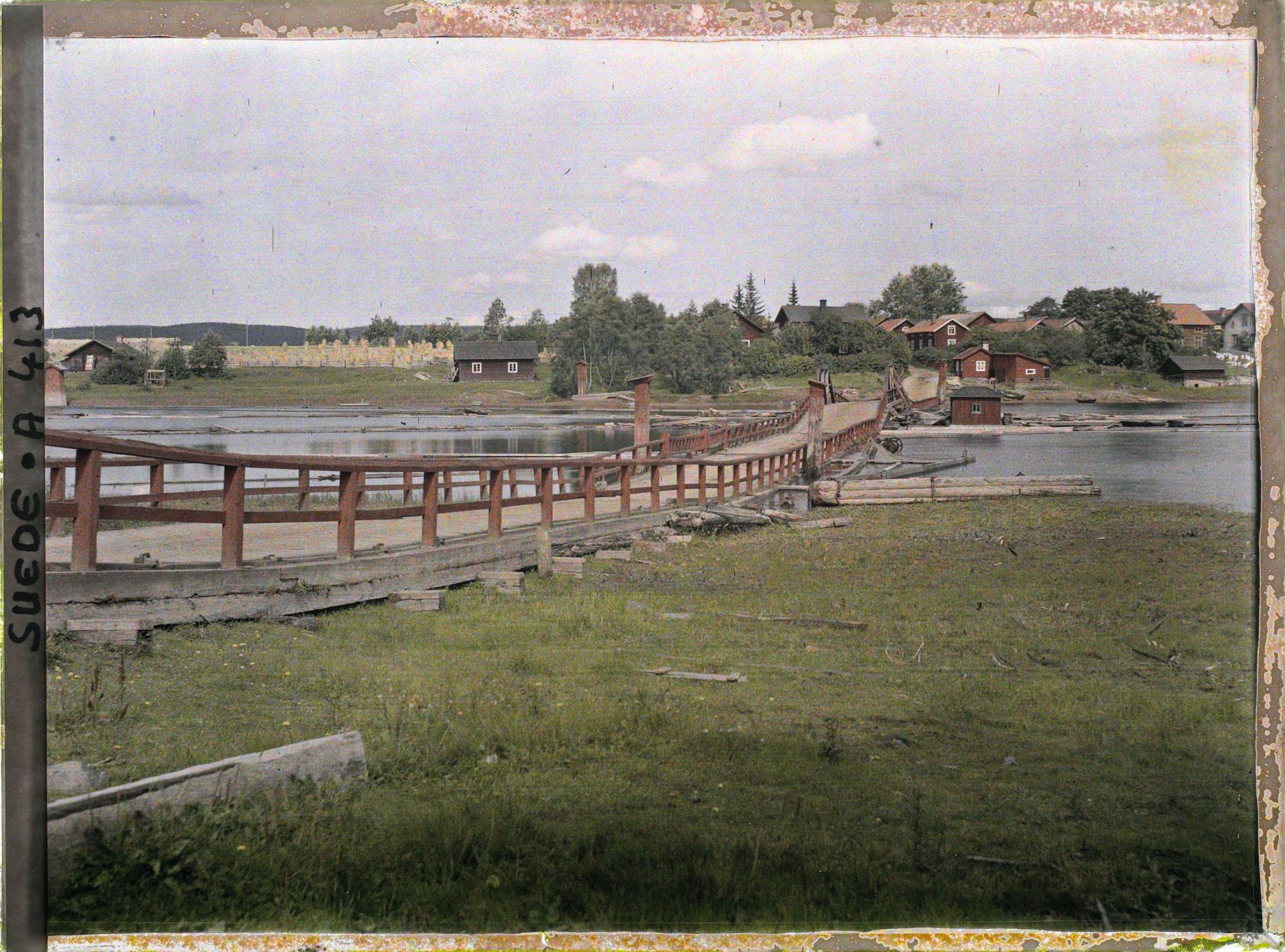 Image représentant Le pont flottant sur le Dalälven