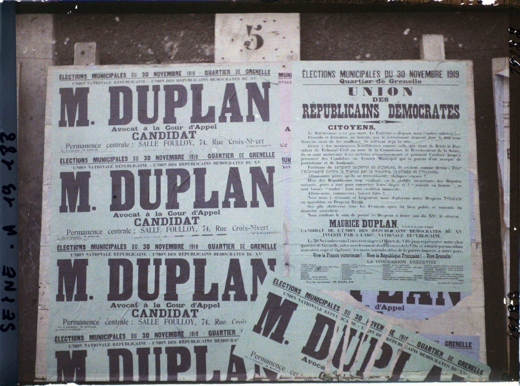 Image représentant Affiches pour les élections municipales du quartier de Grenelle