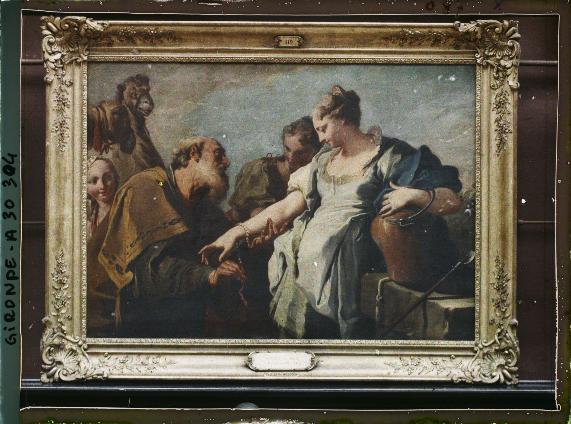 Image représentant Le tableau "Eliezer et Rebecca" de Giovanni Pittoni, musée des Beaux-Arts