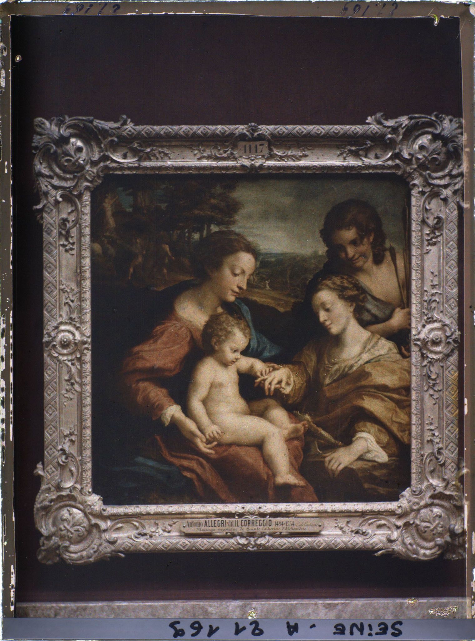 Image représentant Le mariage mystique de sainte Catherine d'Alexandrie avec saint Sébastien, Le Corrège, musée du louvre