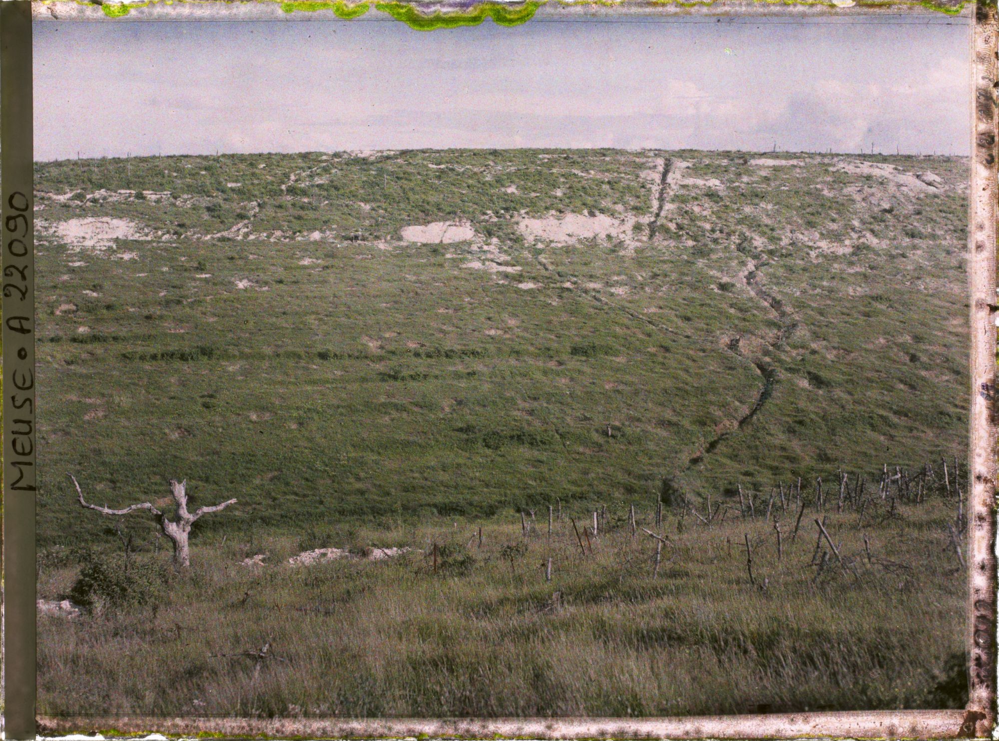 Image représentant France, Tranchées de Calonnes, Boyau montant à une Crête du Bois Haut