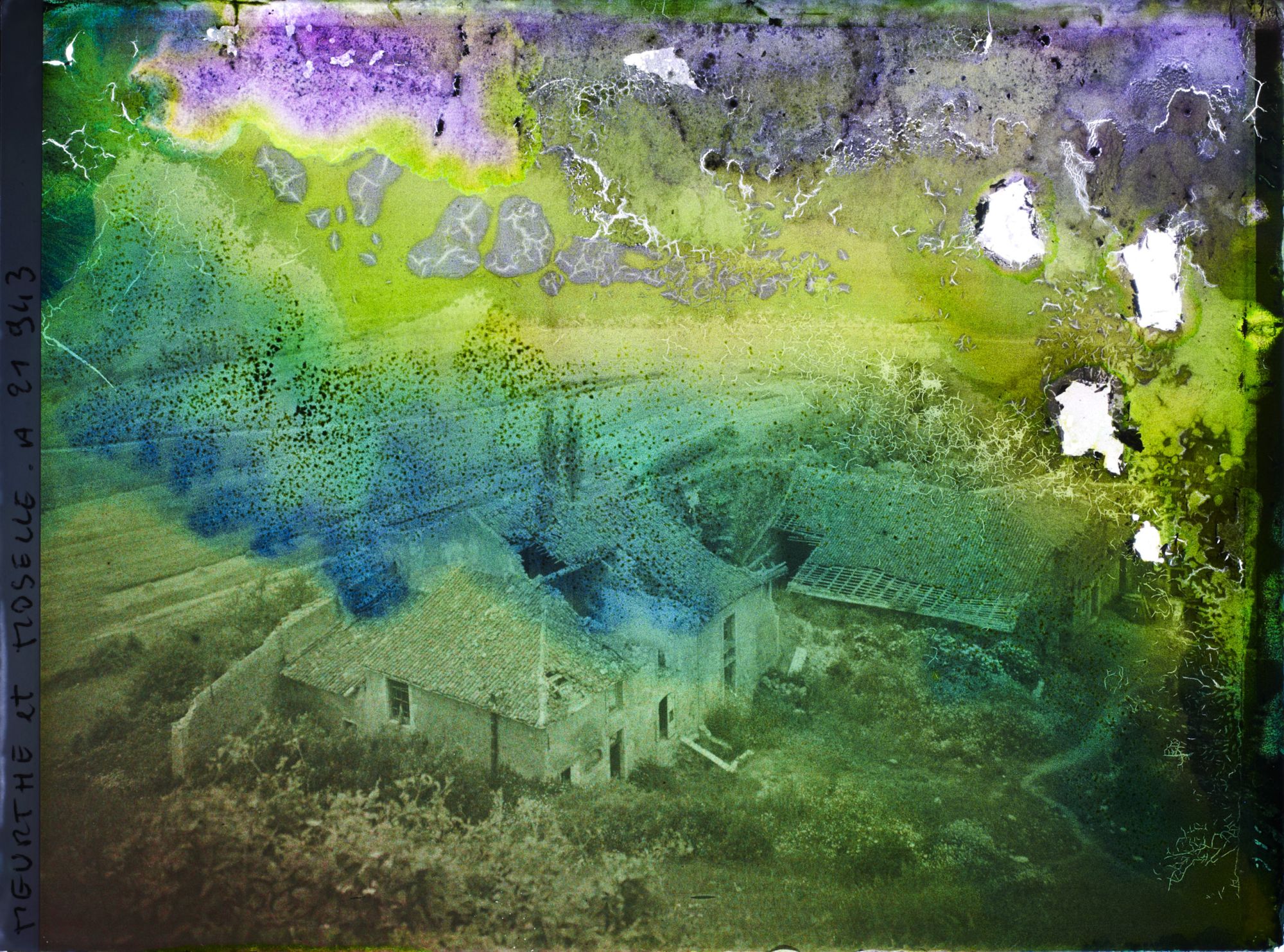 Image représentant France, Mousson, Ruines du Village de Mousson et de la Vallée de la Moselle avec les Champs remis en Culture