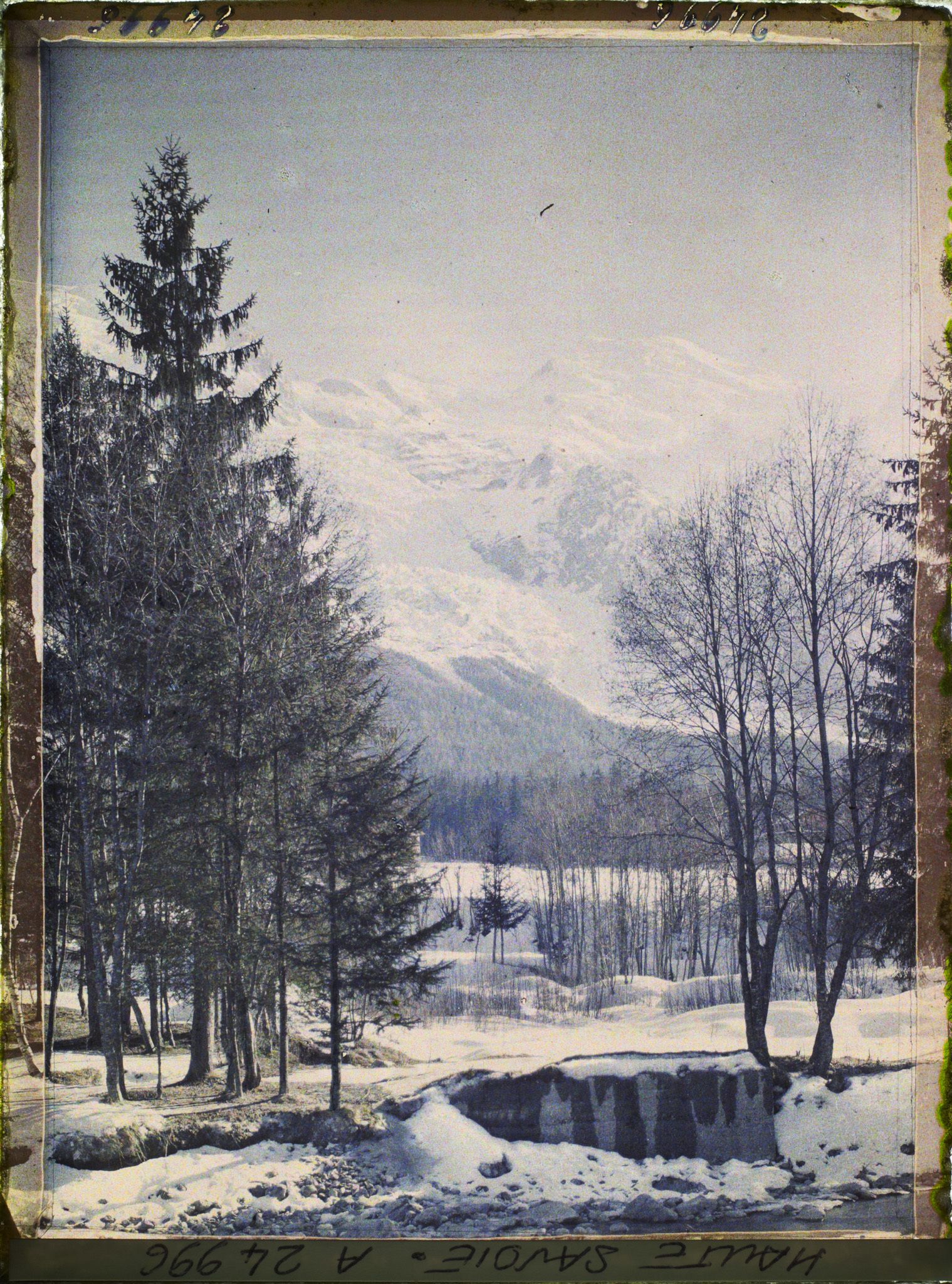 Image représentant France, Les Alpes-Vallée de Chamonix Paysage de la Vallée de Chamonix vers le Mt Blanc et le glacier des Bossons