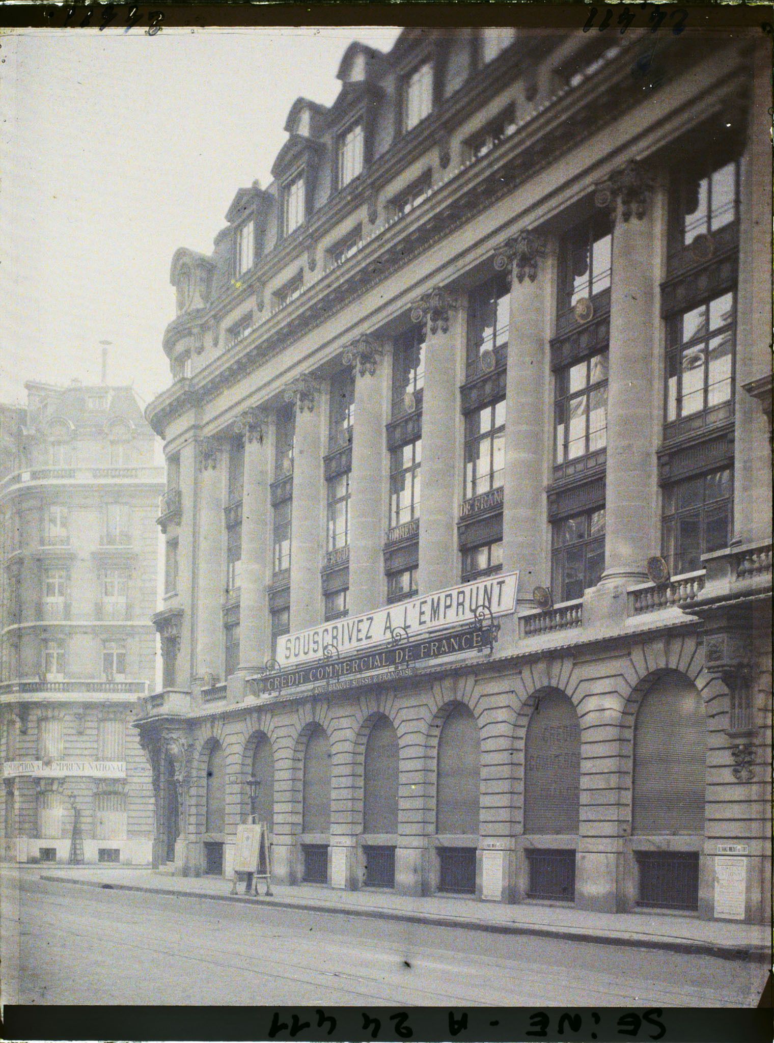Image représentant L'emprunt national de 1920 au Crédit Commercial de France, 20 rue La Fayette
