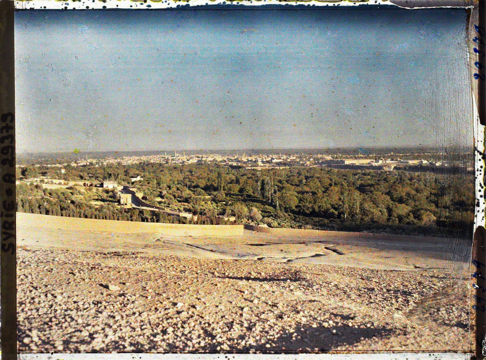 Image représentant Début de coucher de soleil sur la ville de Damas