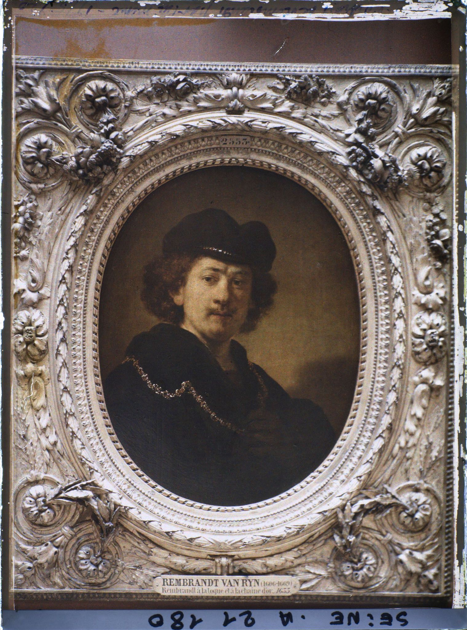Image représentant Portrait de l'artiste à la toque et à la chaîne d'or, Rembrandt, musée du Louvre