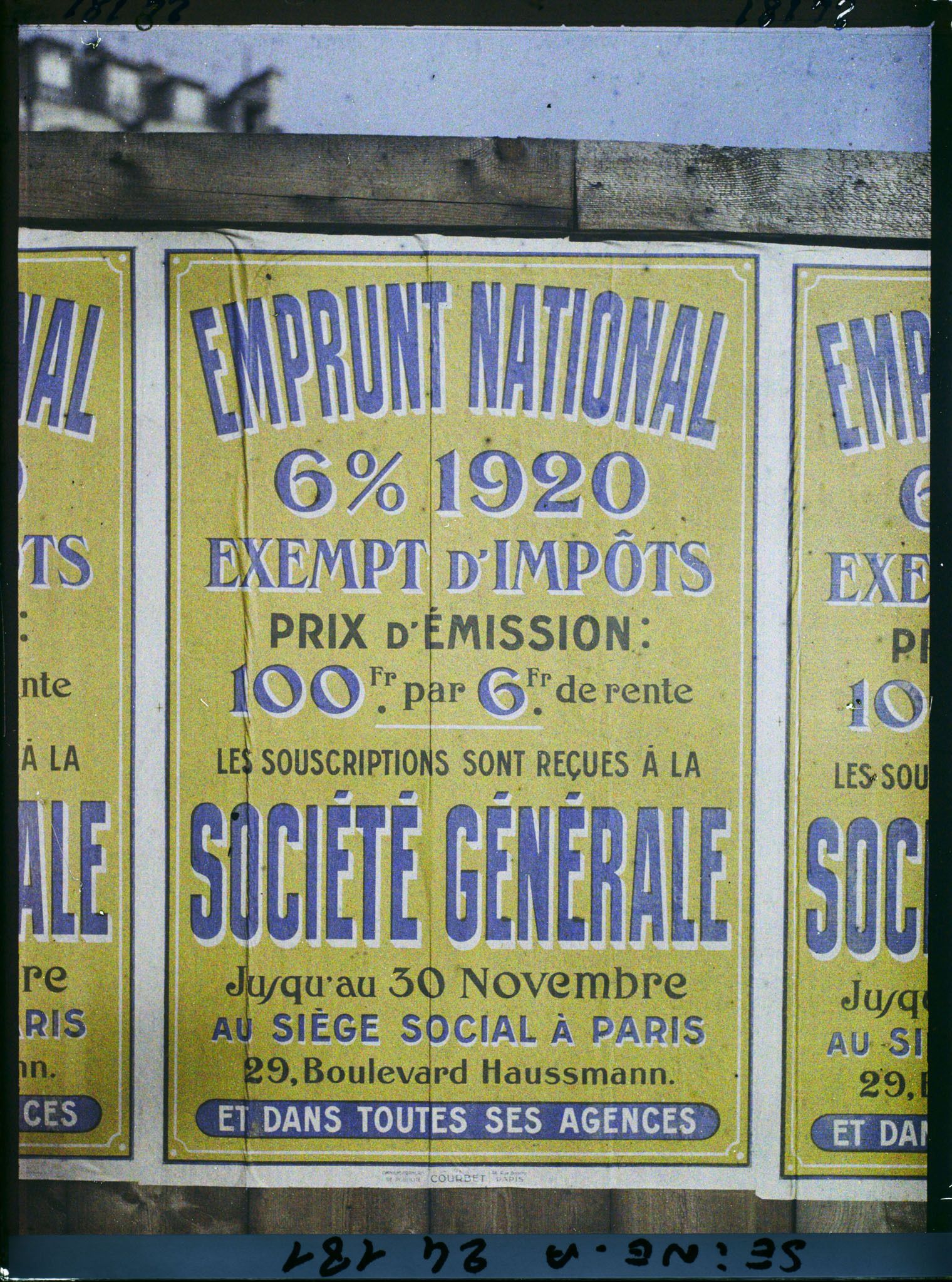 Image représentant Affiche de l'emprunt national de 1920, Société générale