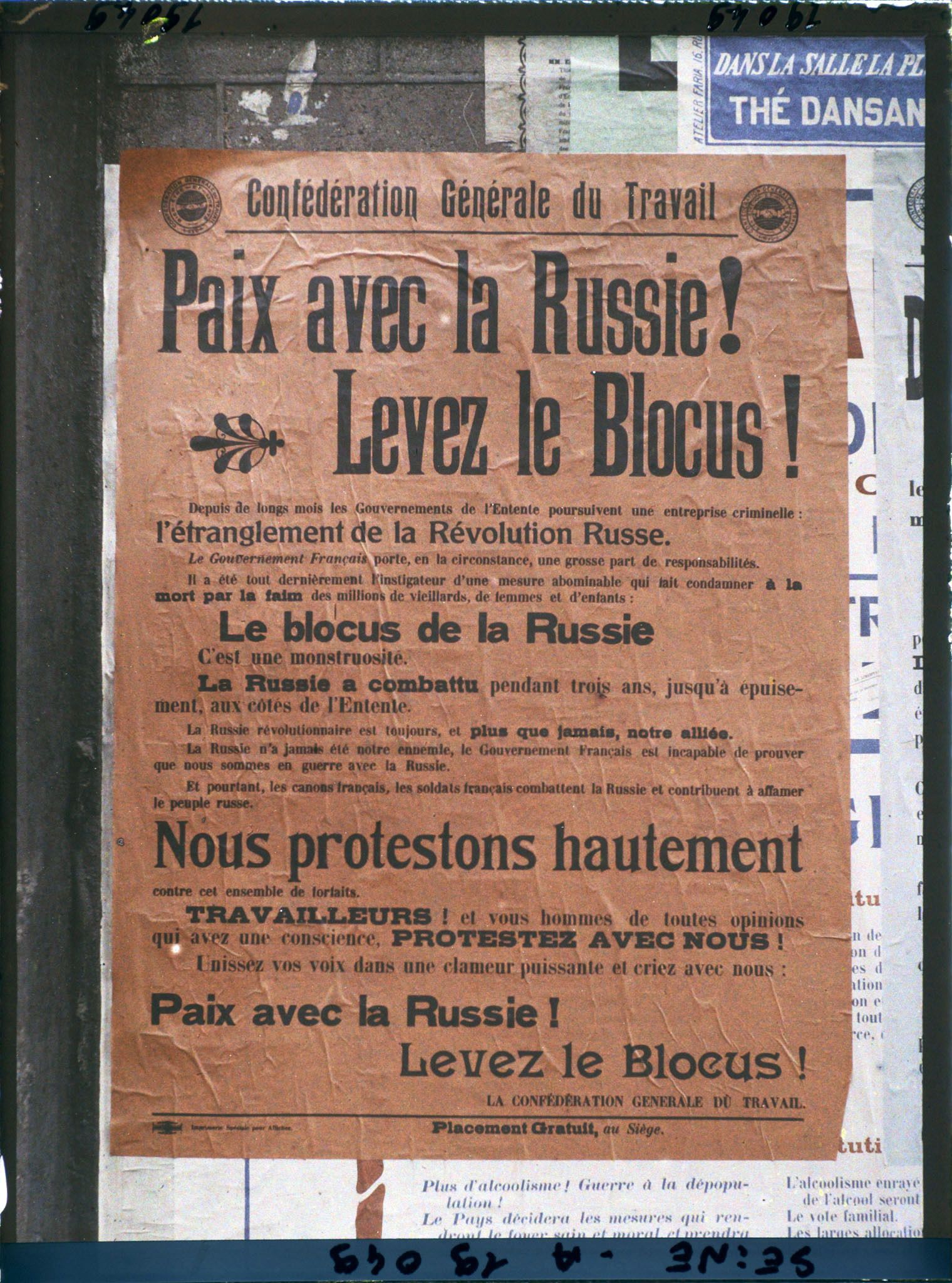 Image représentant Affiche de la Confédération générale du travail pour les élections législatives de novembre 1919