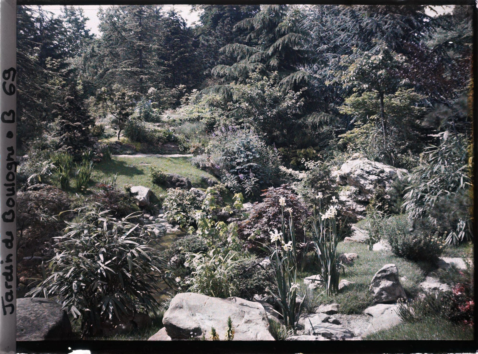 Image représentant Paysage arboré du " sanctuaire japonais " sur les rives d'un cours d'eau