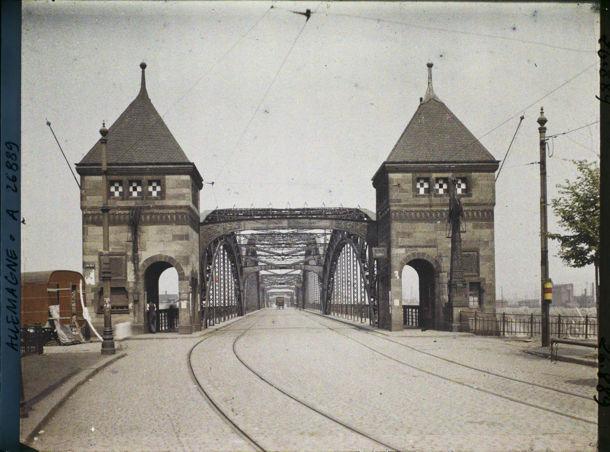 Image représentant Allemagne, Duisburg, Occupation Française Entrée du Grand pont s/ la Rhur