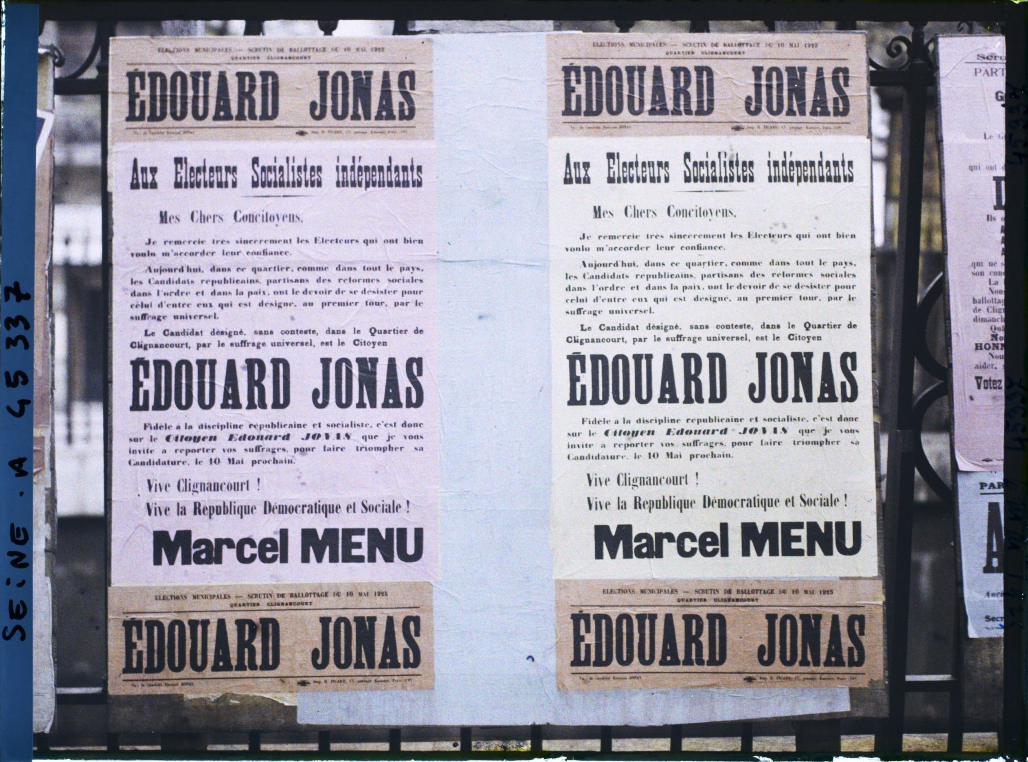 Image représentant Affiche pour les élections municipales, Edouard Jonas